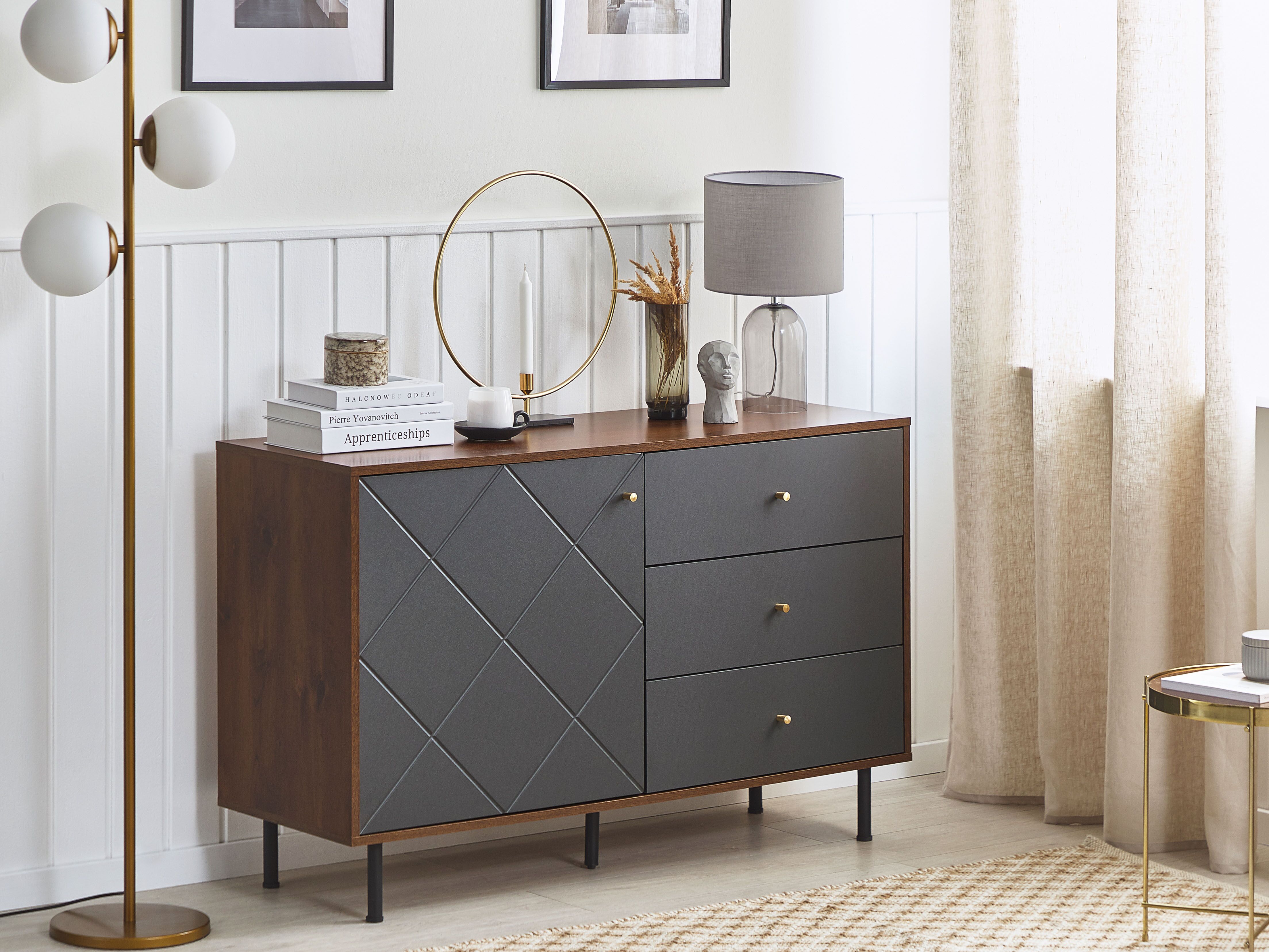 Sideboard PALMER Dark Brown/ Grey