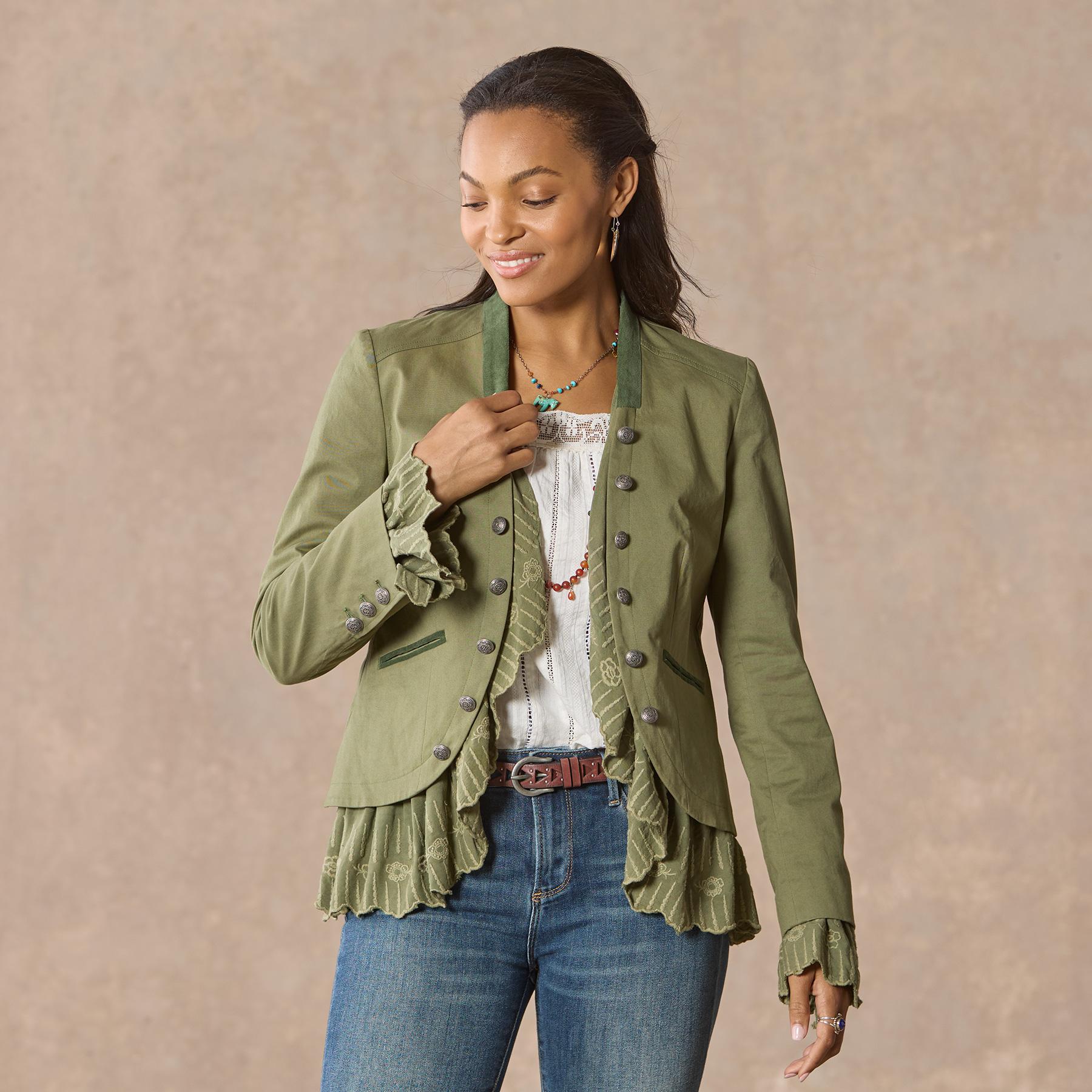 Caroline Ruffle Jacket, Petite - Sundance Clothing