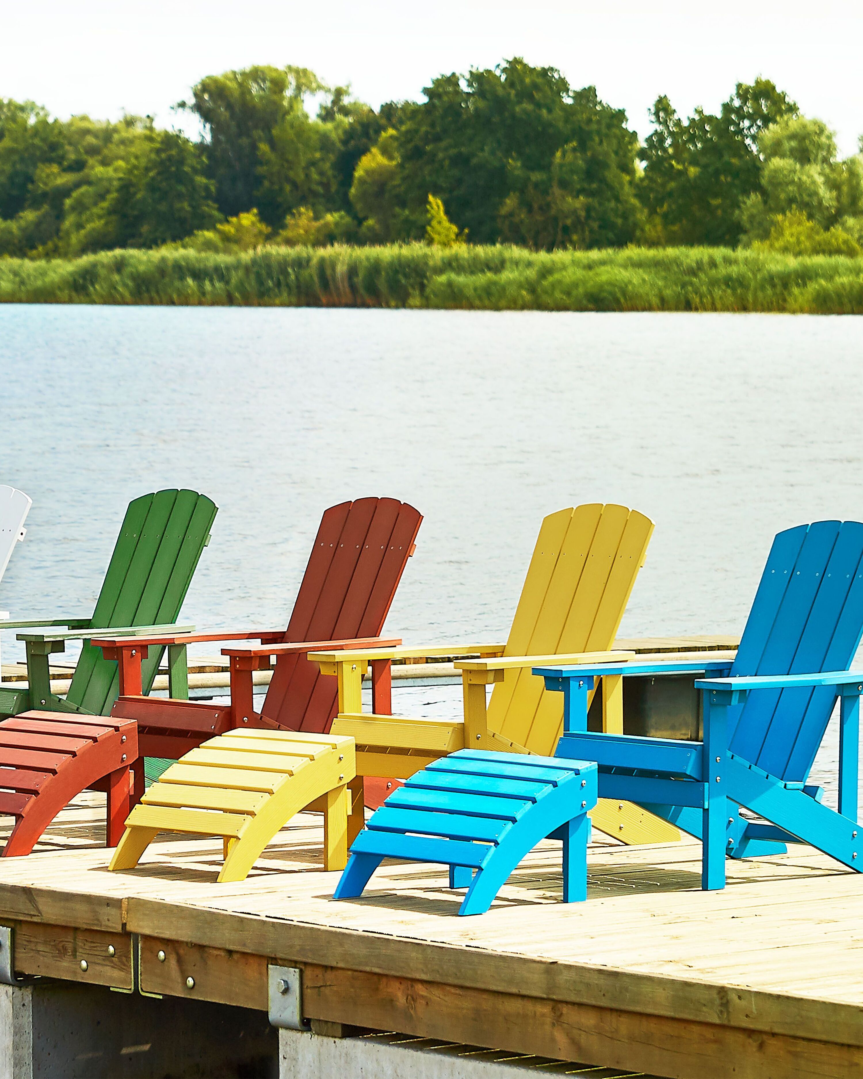 Garden Footstool ADIRONDACK Blue