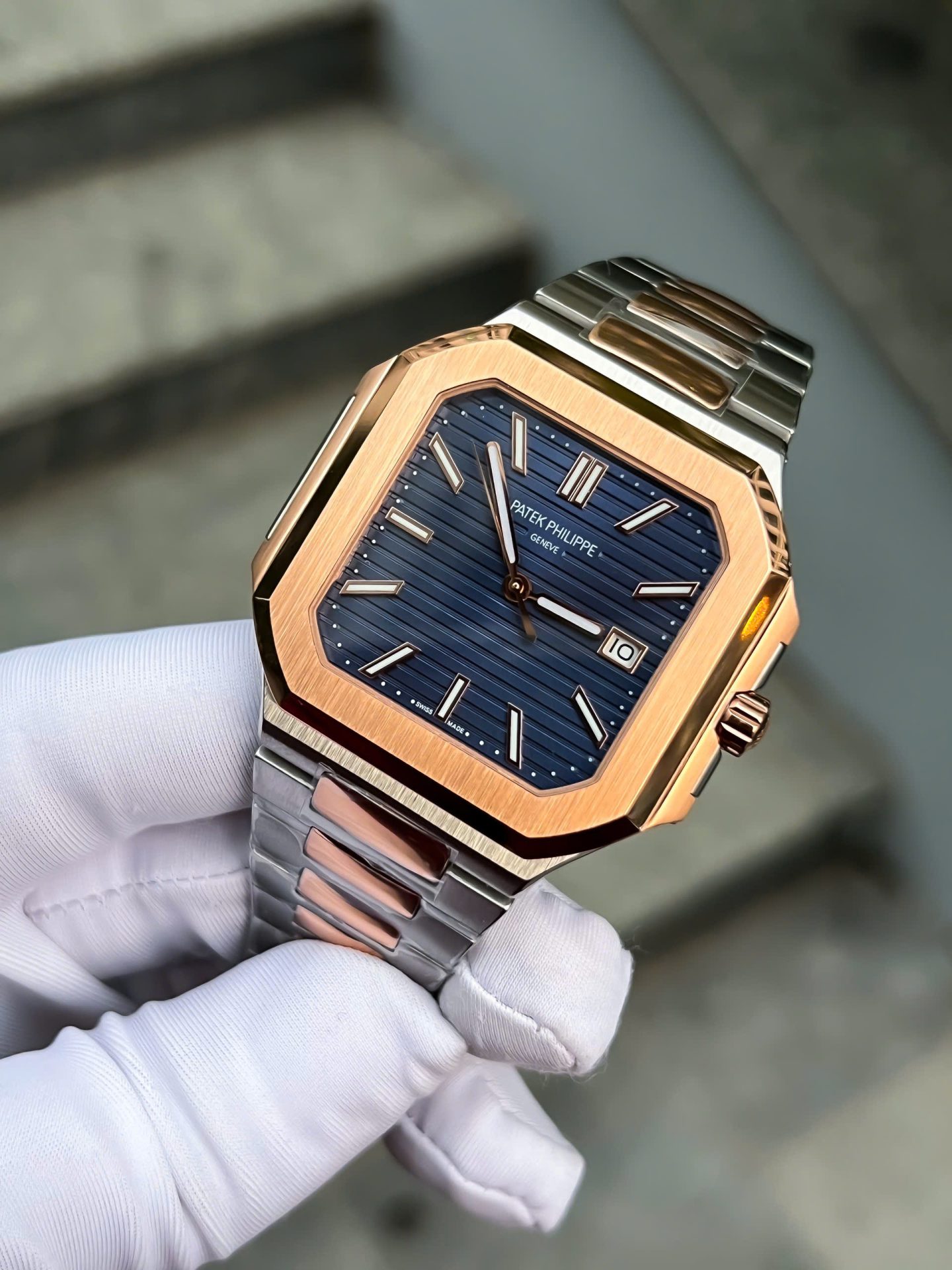 Patek Philippe Cubitus 5821 Replica 11 Watch Blue Square Dial 45mm - Top club