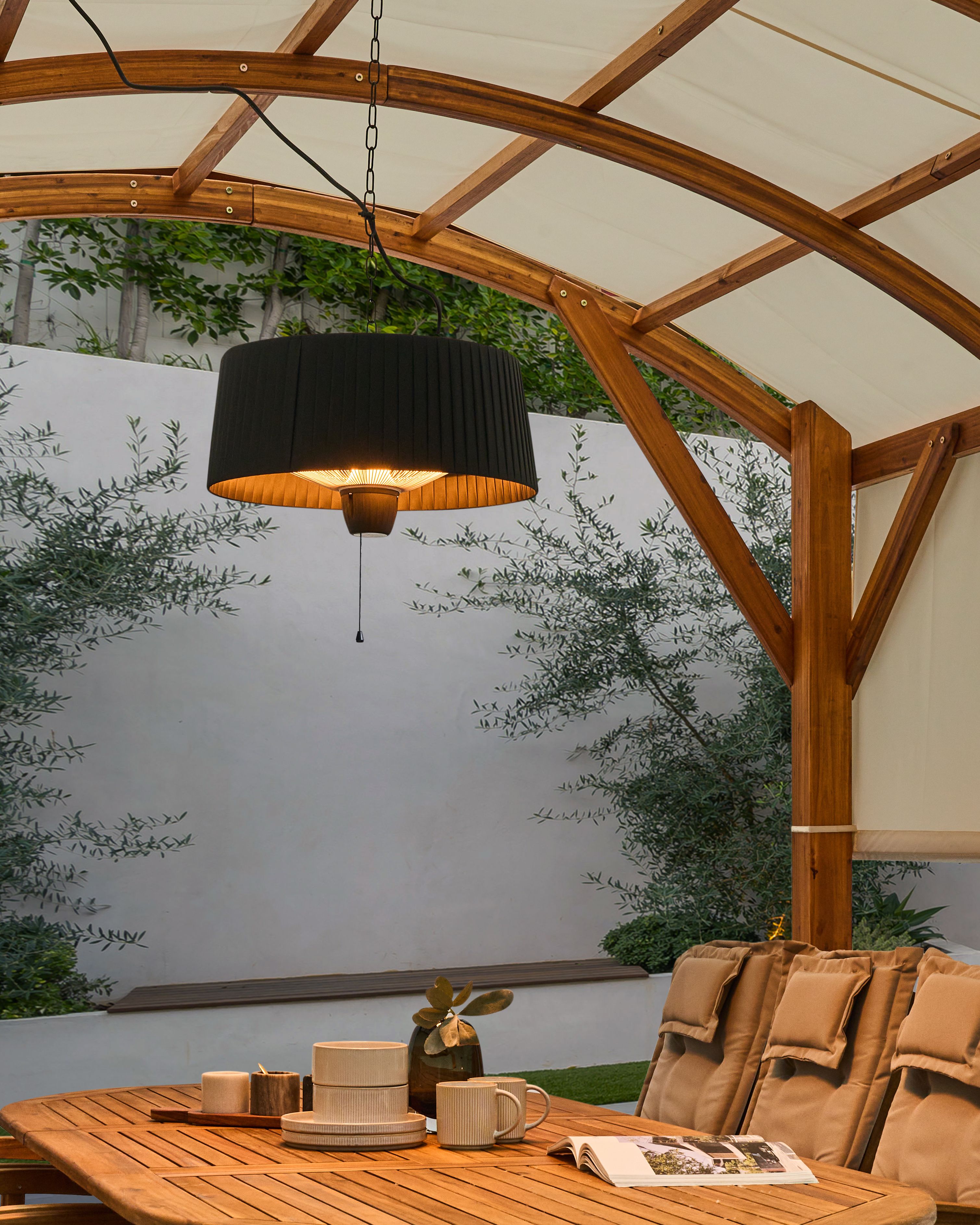 Hanging Infrared Patio Heater ASCEA 1500 W Black