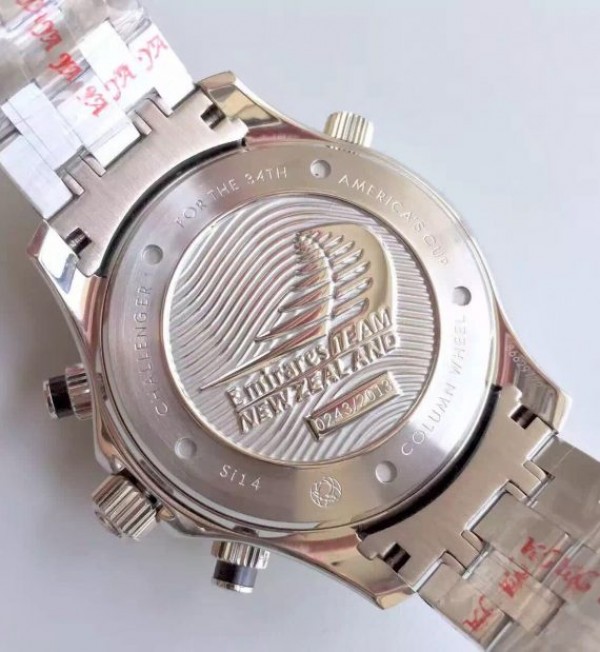 Replica Omega Seamaster 300m Diver SS Black Dial Yellow Inner Bezel SS Bracelet A7753 - Top club