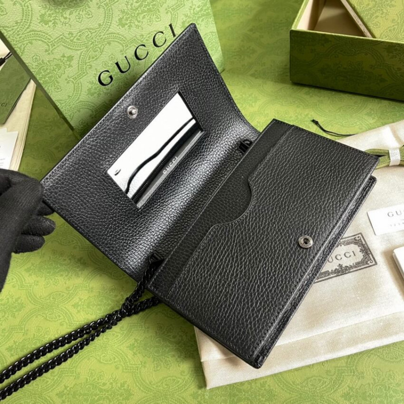Replica Gucci Textured Leather Gg Marmont Mini Chain Bag 4979851:1High-quality replica