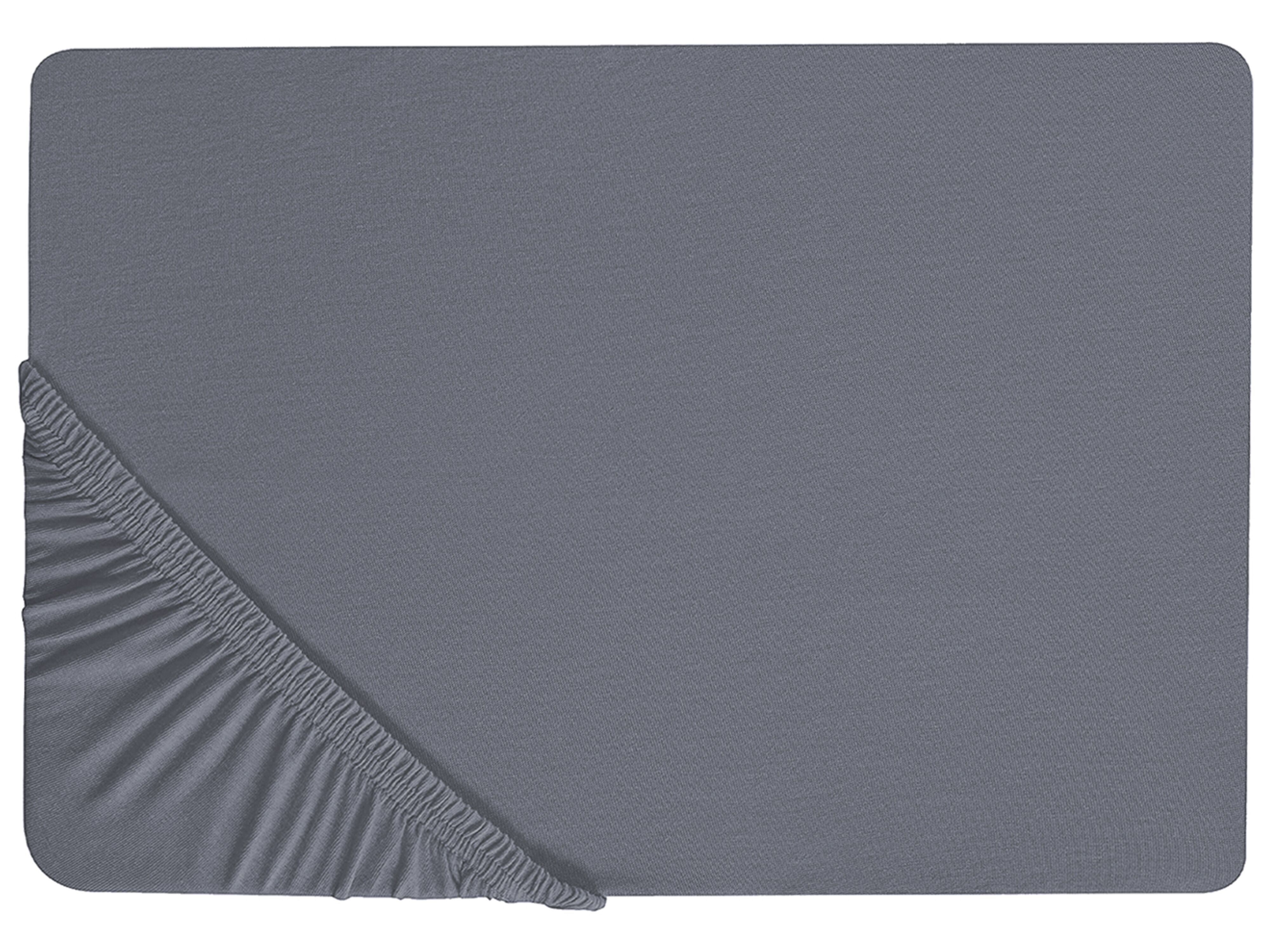 Fitted Sheet JANBU Cotton 200 x 200 cm Dark Grey