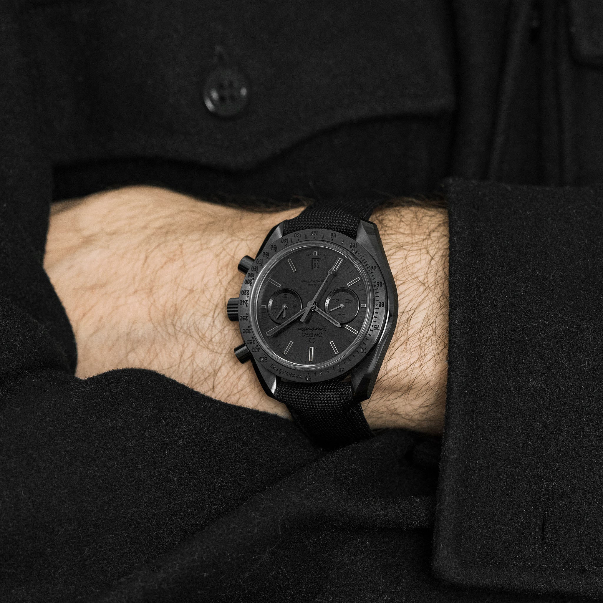 Speedmaster Moonwatch Co-Axial Chronograph 44.25mm 'Dark Side Of The Moon' Black Black(1:1 replica) - Elite Watch Atelier