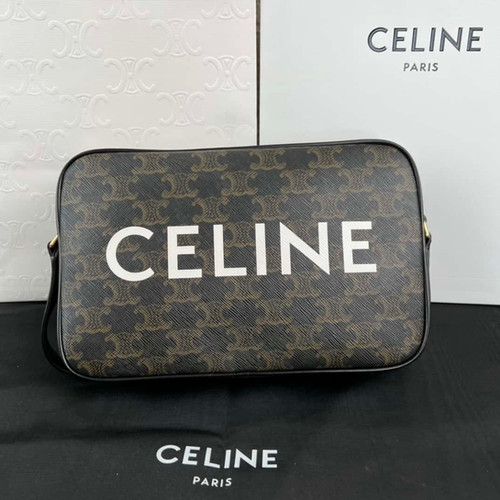 CELINE logo printed medium-sized messenger bag affordable celine replica bags