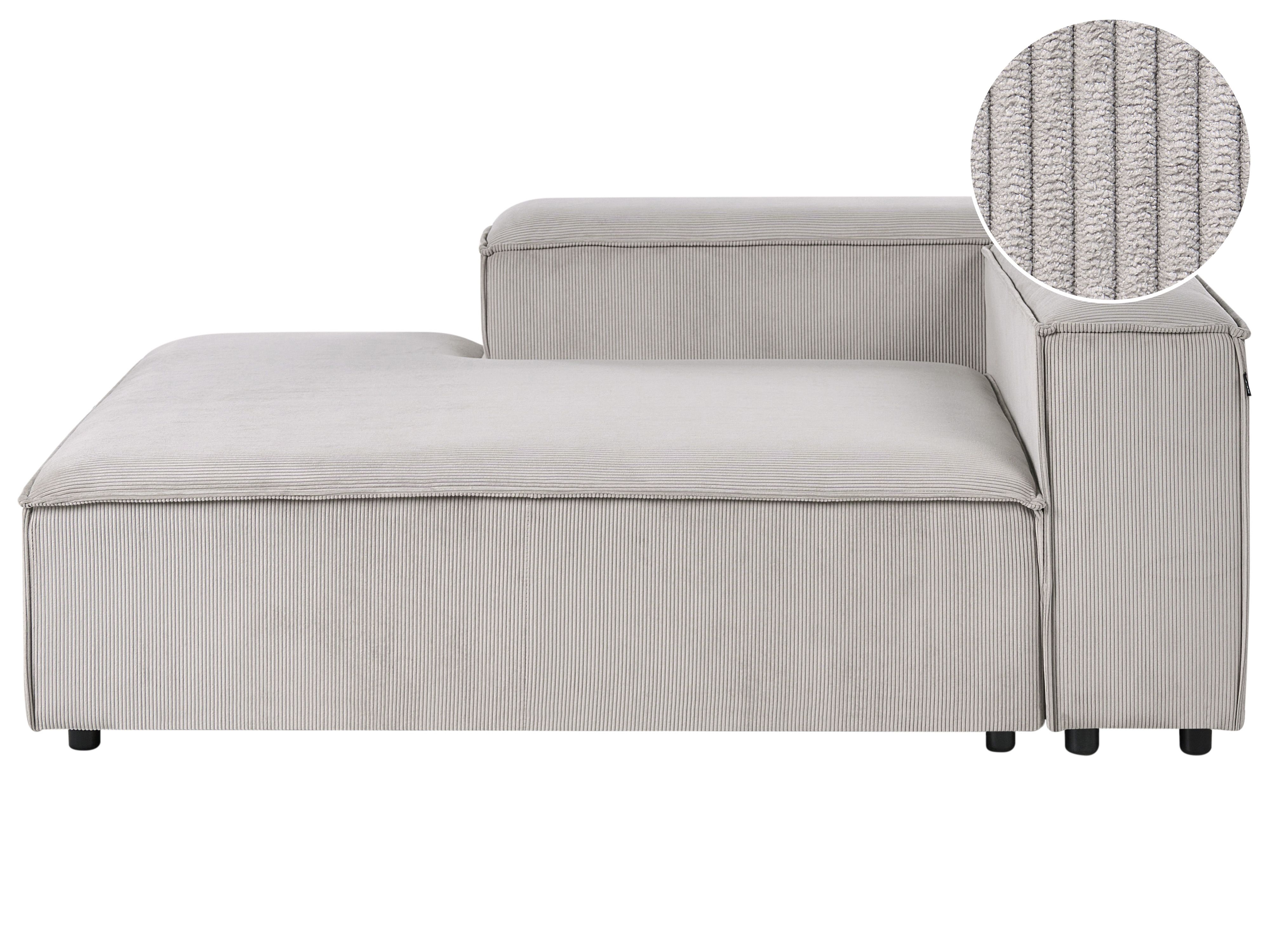 Right-Hand Chaise Lounge ARDAL Corduroy Taupe