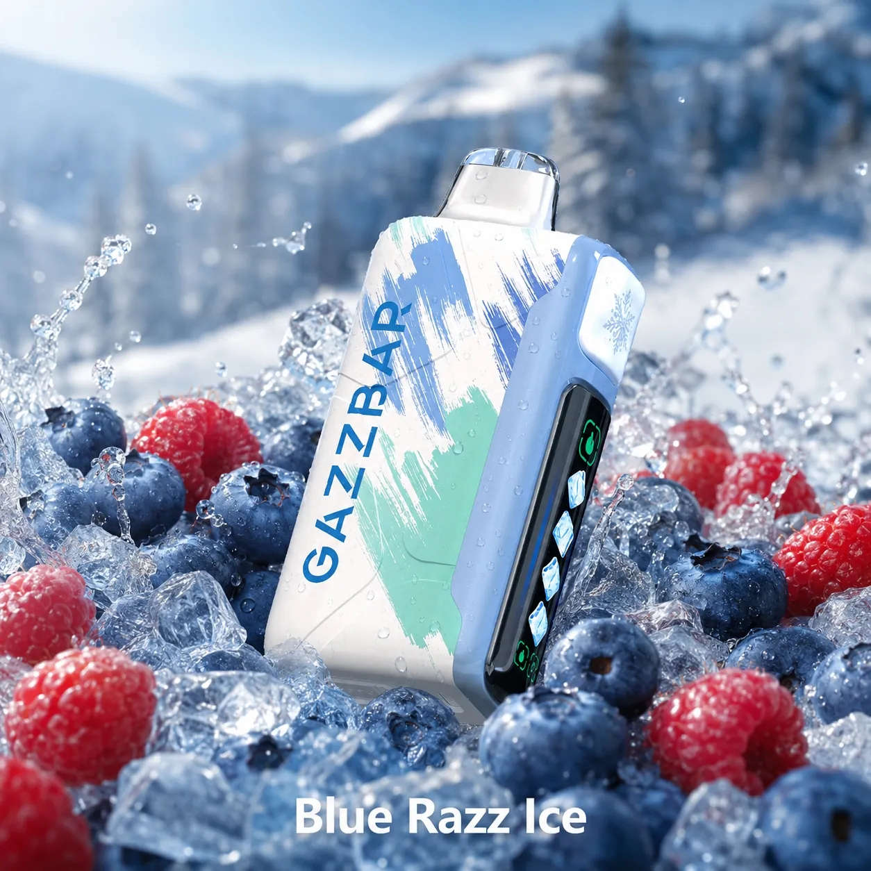 GAZZBAR ICE GOD 50 000 puffów – Lodowa niebieska malina (Blueberry Ice)
