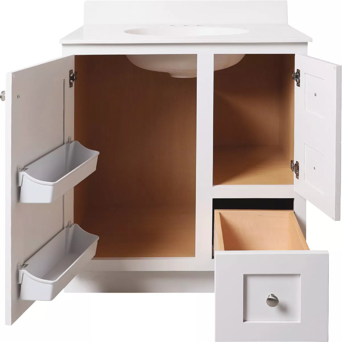 Bertch Storage Solutions 30 In. W x 34-1/2 In. H x 21 In. D Harbor Vanity Base without Top, 2 Door/1 Drawer