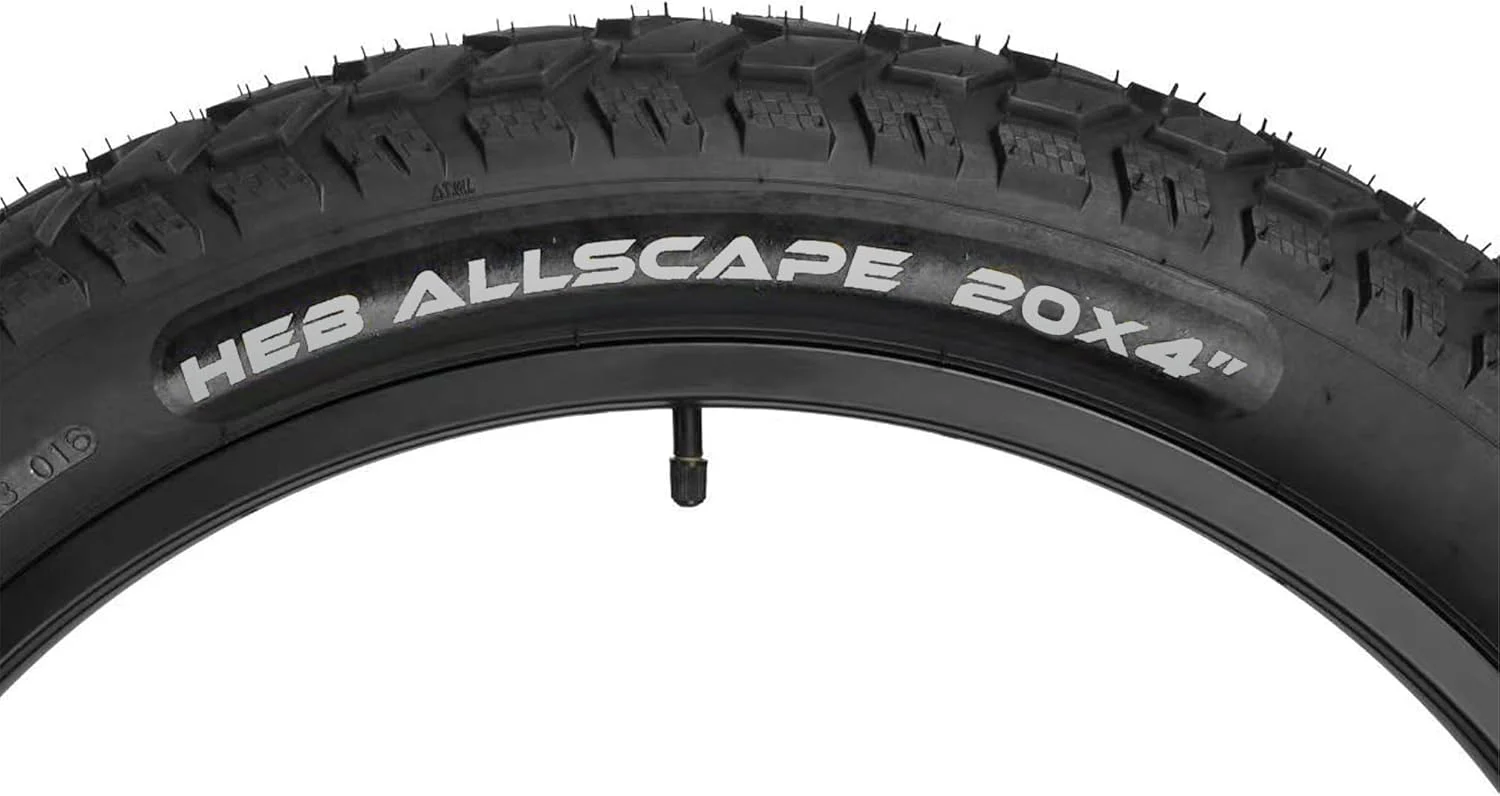HEB ALLSCAPE Heavy Duty 20x4 Bike Tire + Tube - Includes 2 Tires for Optimal Performance - Image 2