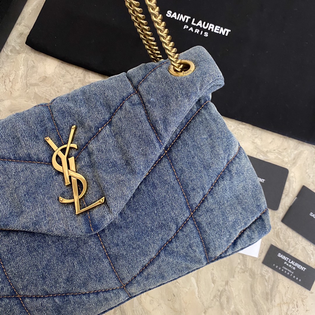 PUFFER MEDIUM BAG IN QUILTED LAMBSKIN1:1High-quality replica