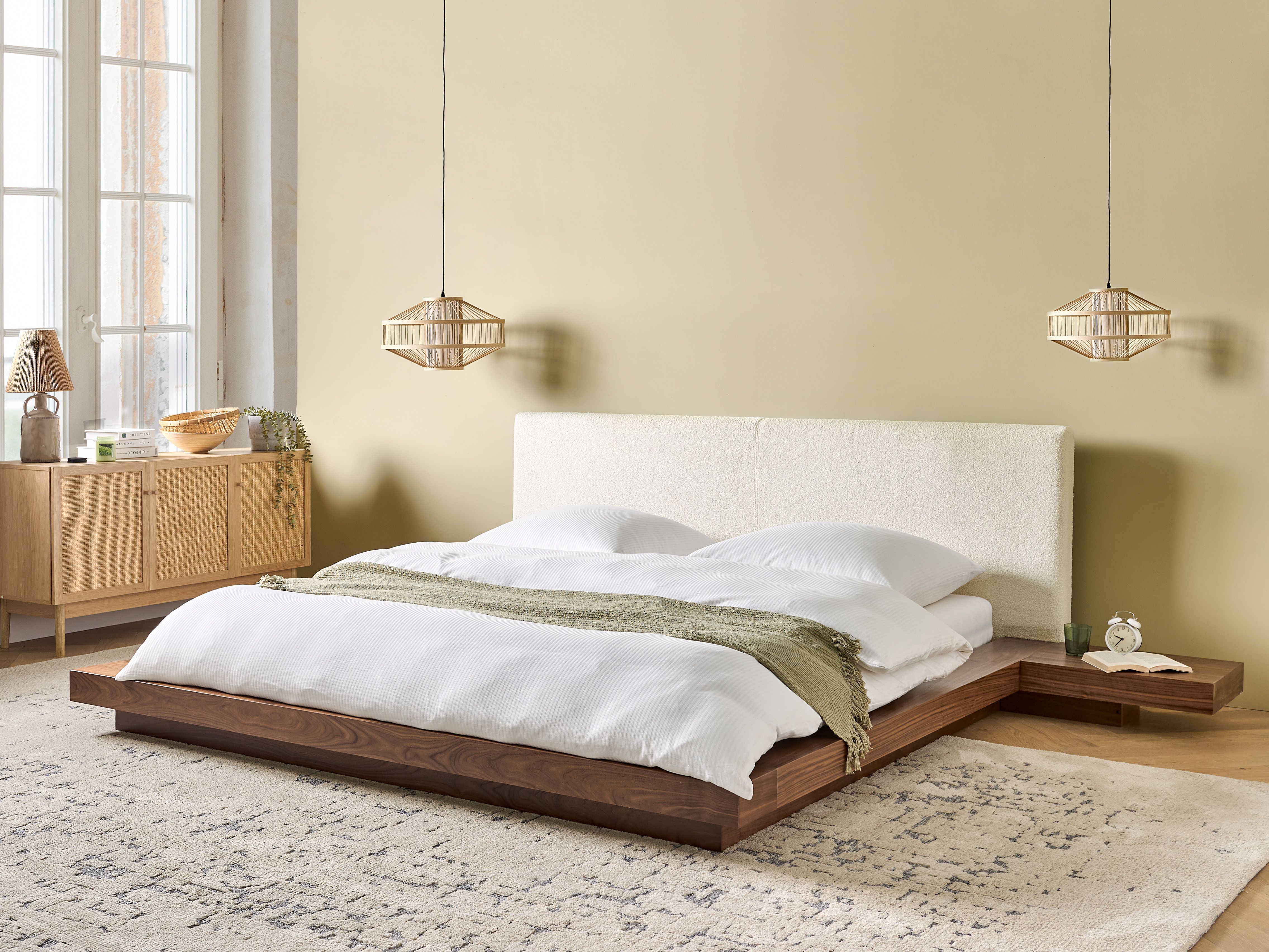 Waterbed Boucle ZEN 180 x 200 cm (EU Super King) Brown Ash Wood