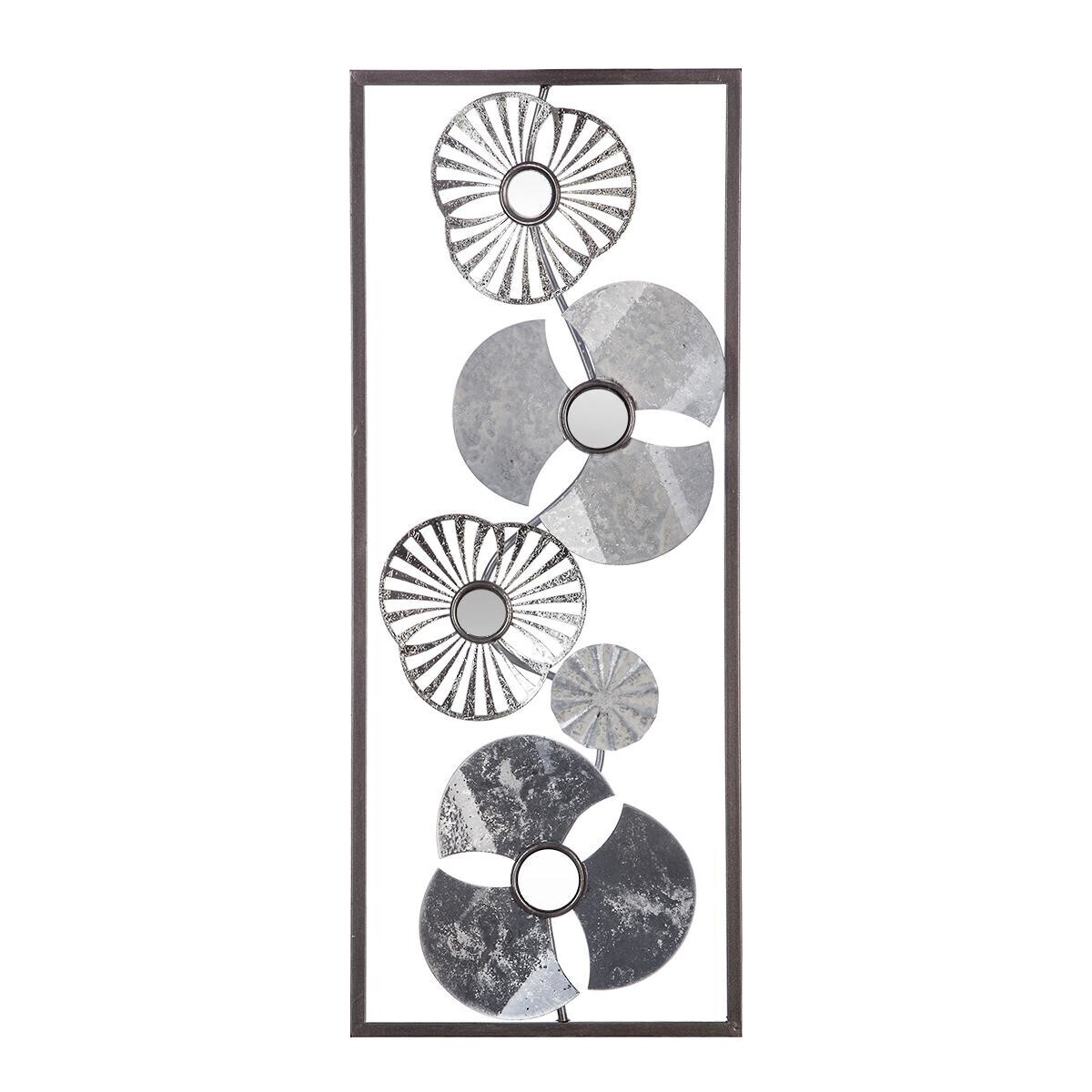 Wall decoration"Iria" Silver, 25x61 cm