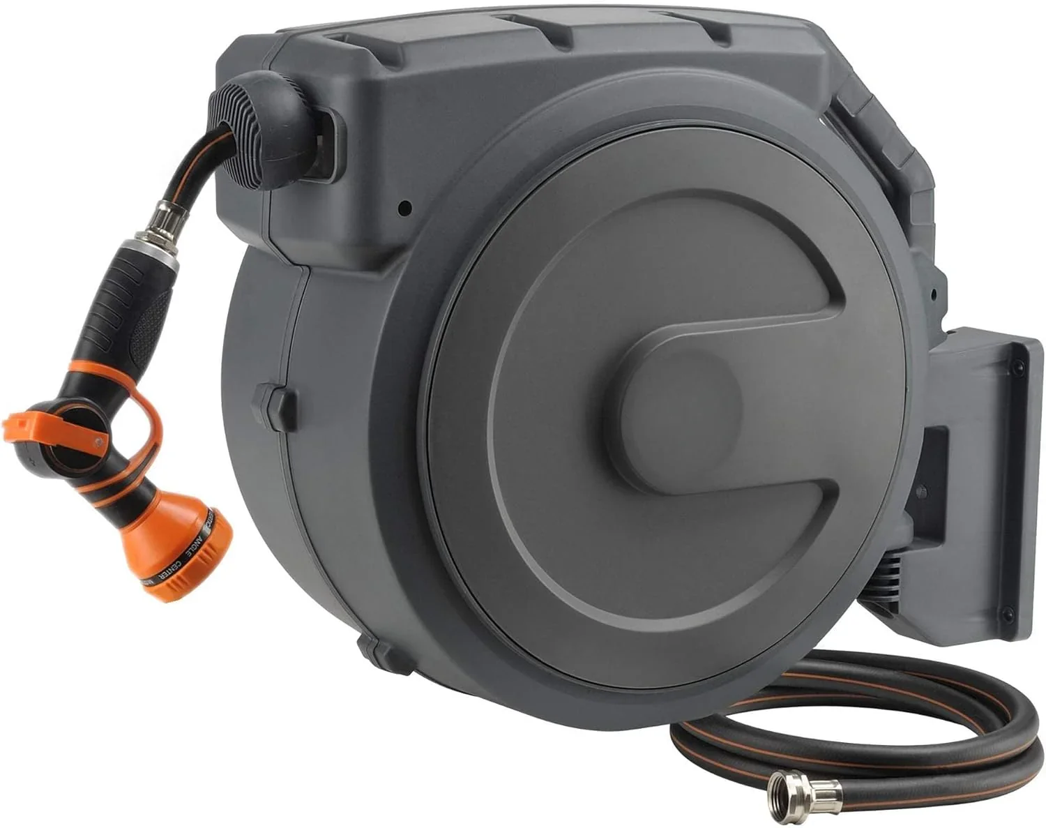 Giraffe Retractable Garden Hose Reel 1/2 Inch X 130 ft Dark Grey - 1 Giraffe Retractable Garden Hose Reel 1/2 Inch X 130 ft Dark Grey - 1
