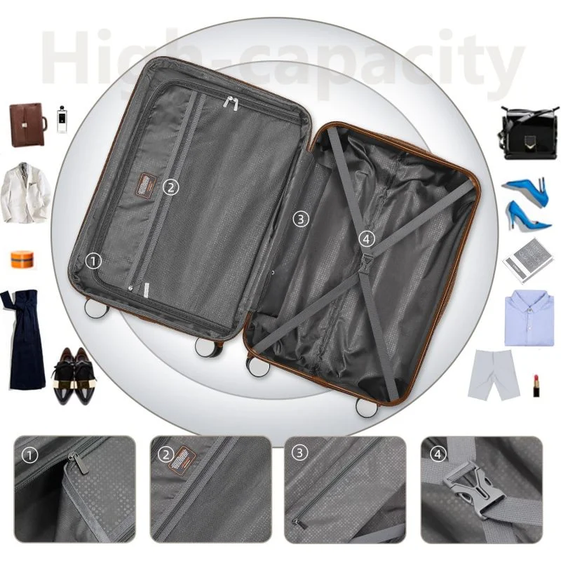 Luggage Sets 6 Piece with Duffel Bags, Hardside Expandable Suitcases with Spinner Wheels TSA Lock, Cream - Image 17