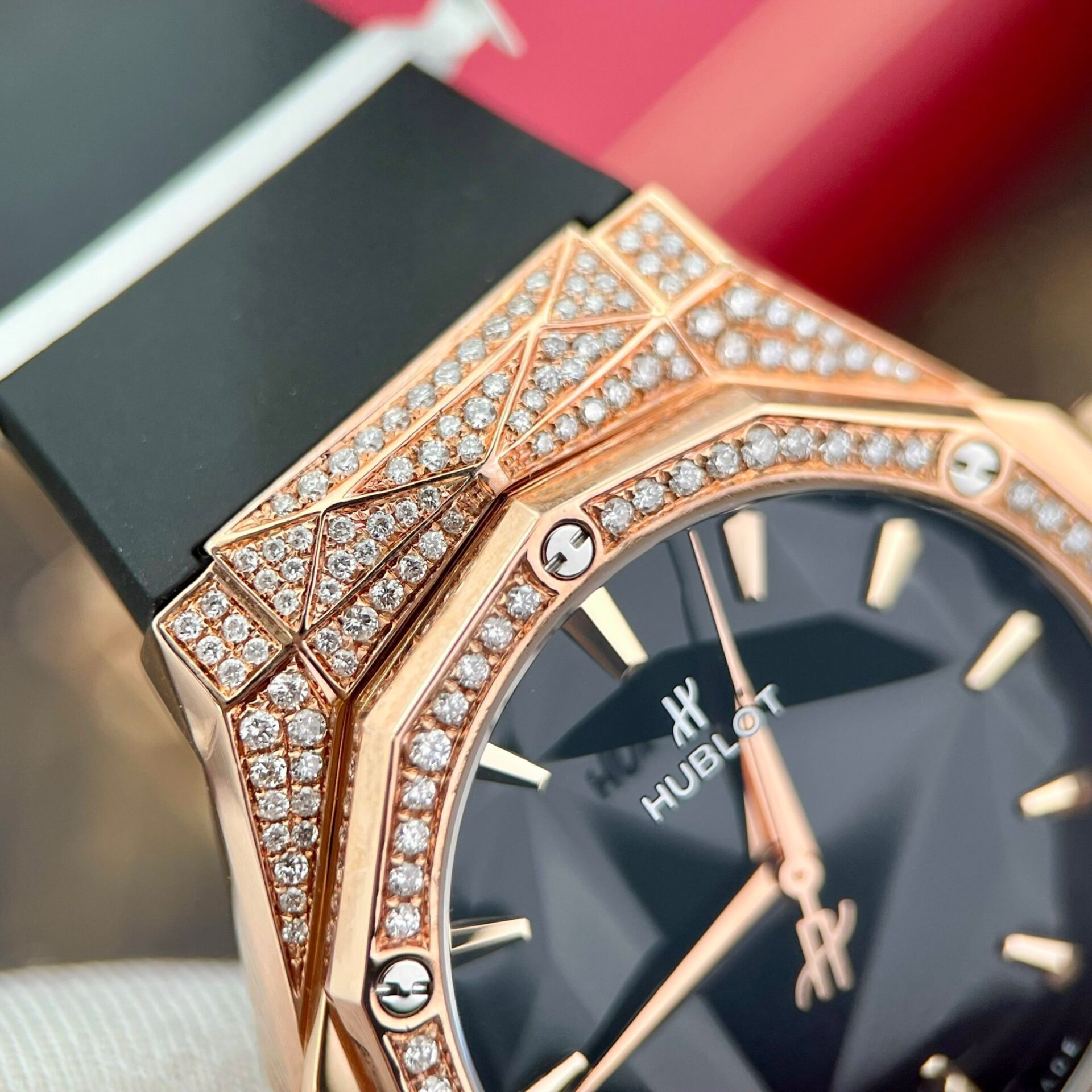 Hublot Best Replica Watch Orlinski King Gold Custom Natural Diamonds Rubber Strap 40mm - Top club