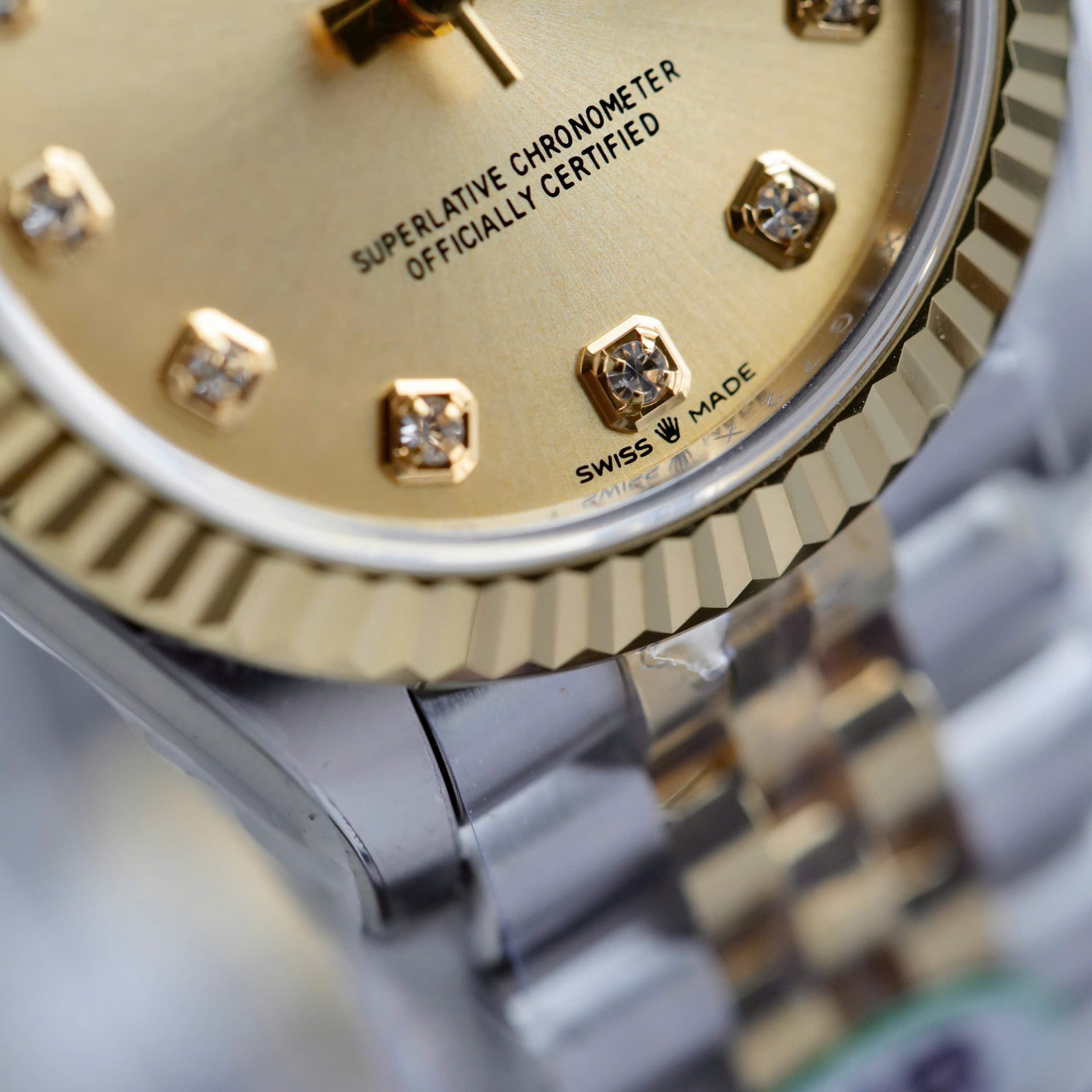 Rolex DateJust Luxury Replica Watch Yellow Champagne Dial THB Factory 31mm - Top club
