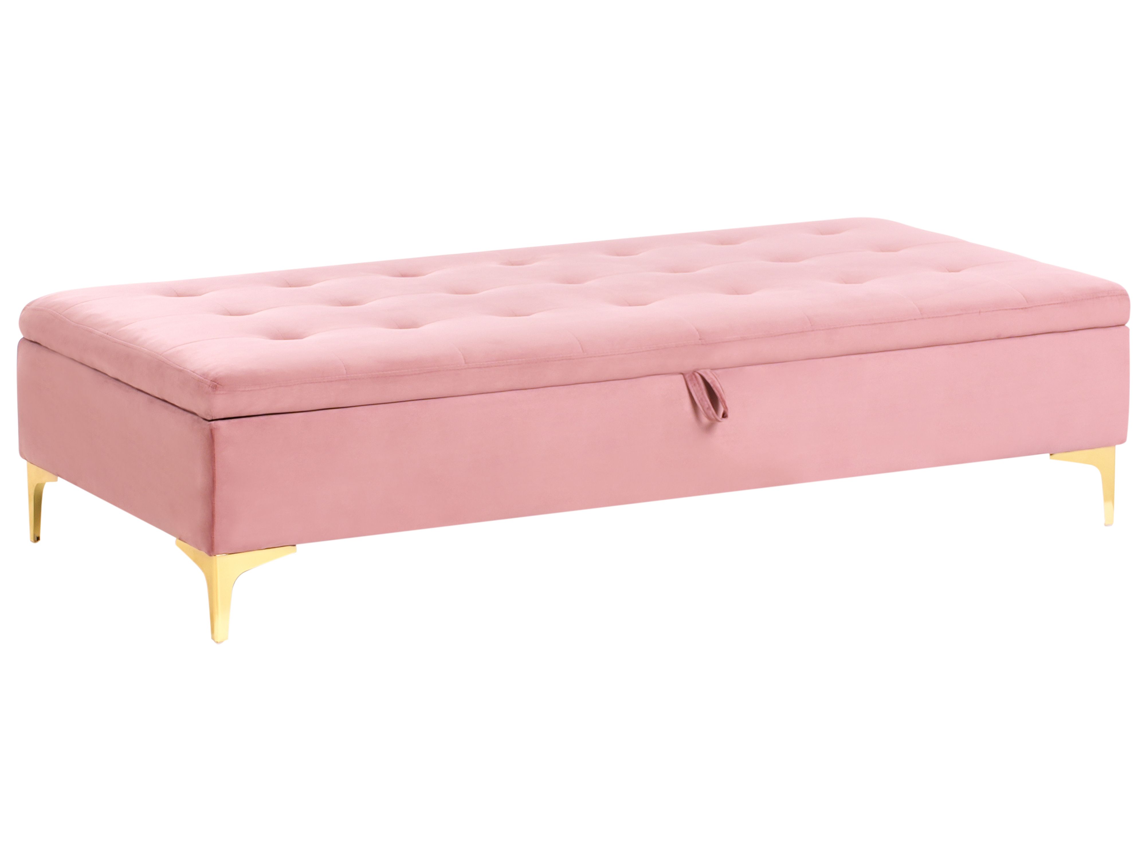 Storage Ottoman ABERDEEN Velvet Pink