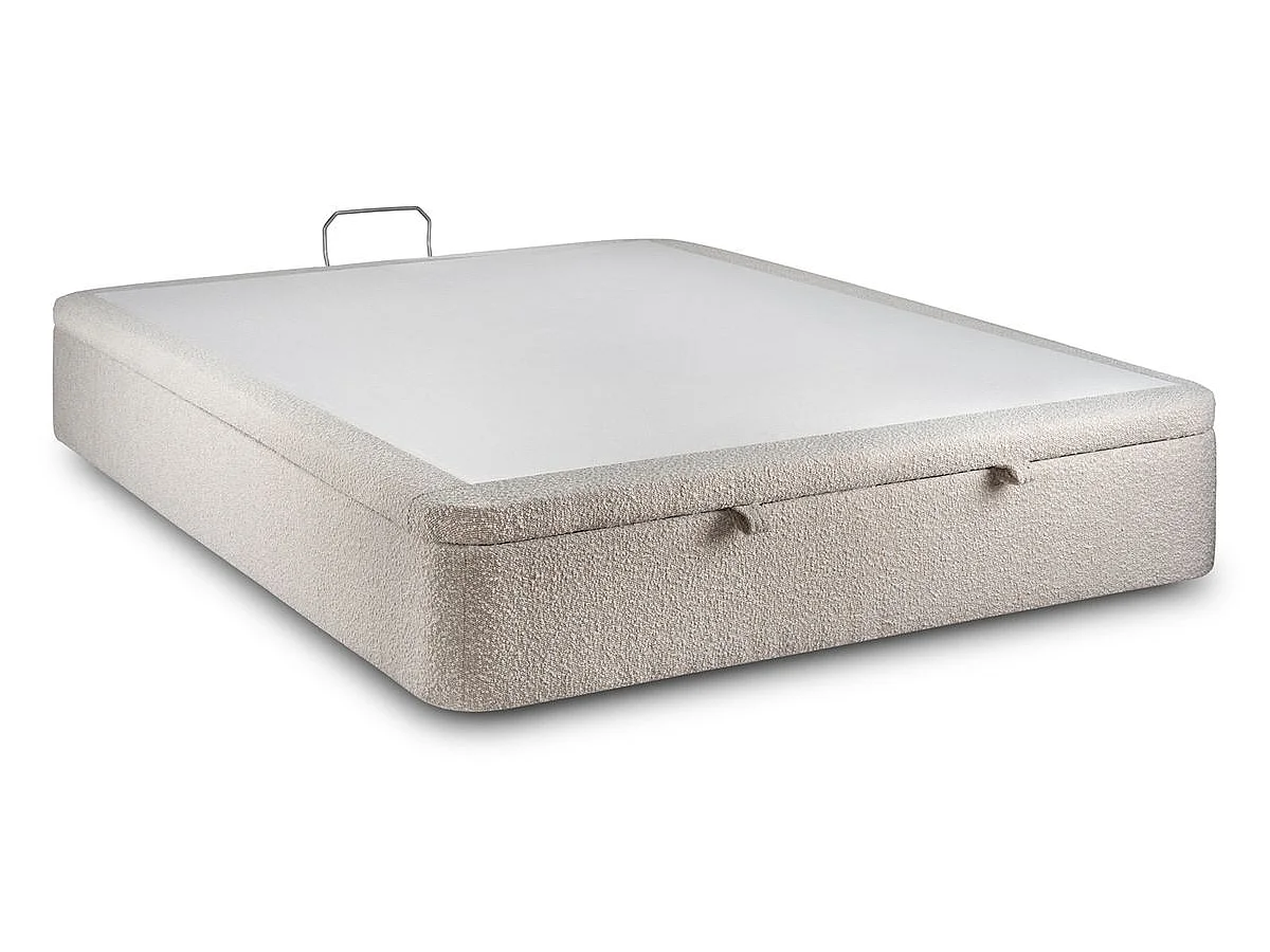 Sommier Coffre Bouclette Beige 160x200 H39cm