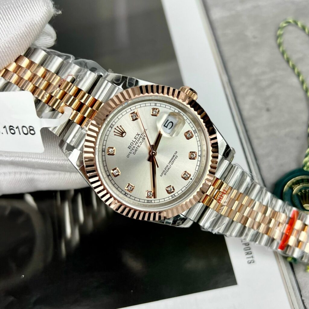 Rolex Replica Watch DateJust 126331 Gold Wrapped Sliver Dial GM Factory 41mm - Elite Watch Atelier
