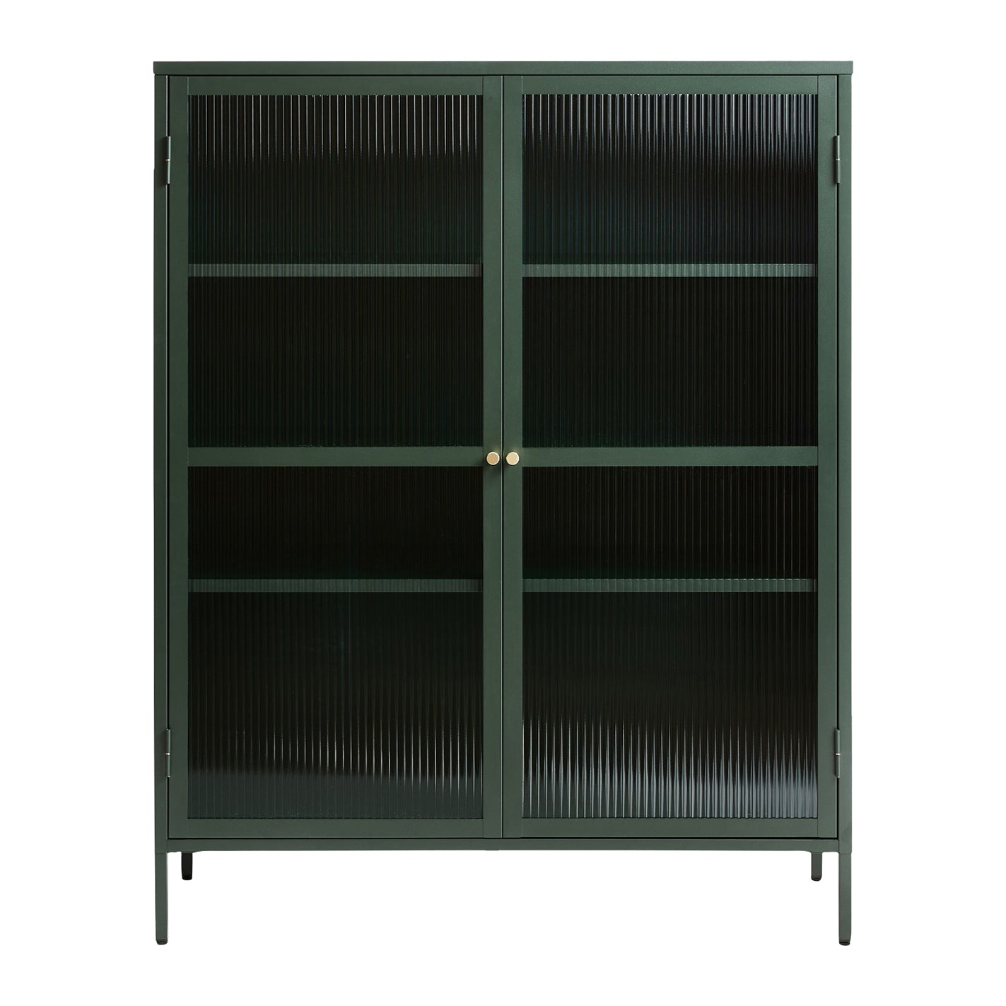 Blokker Opal Vitrinekast - H 140 cm - Olijfgroen