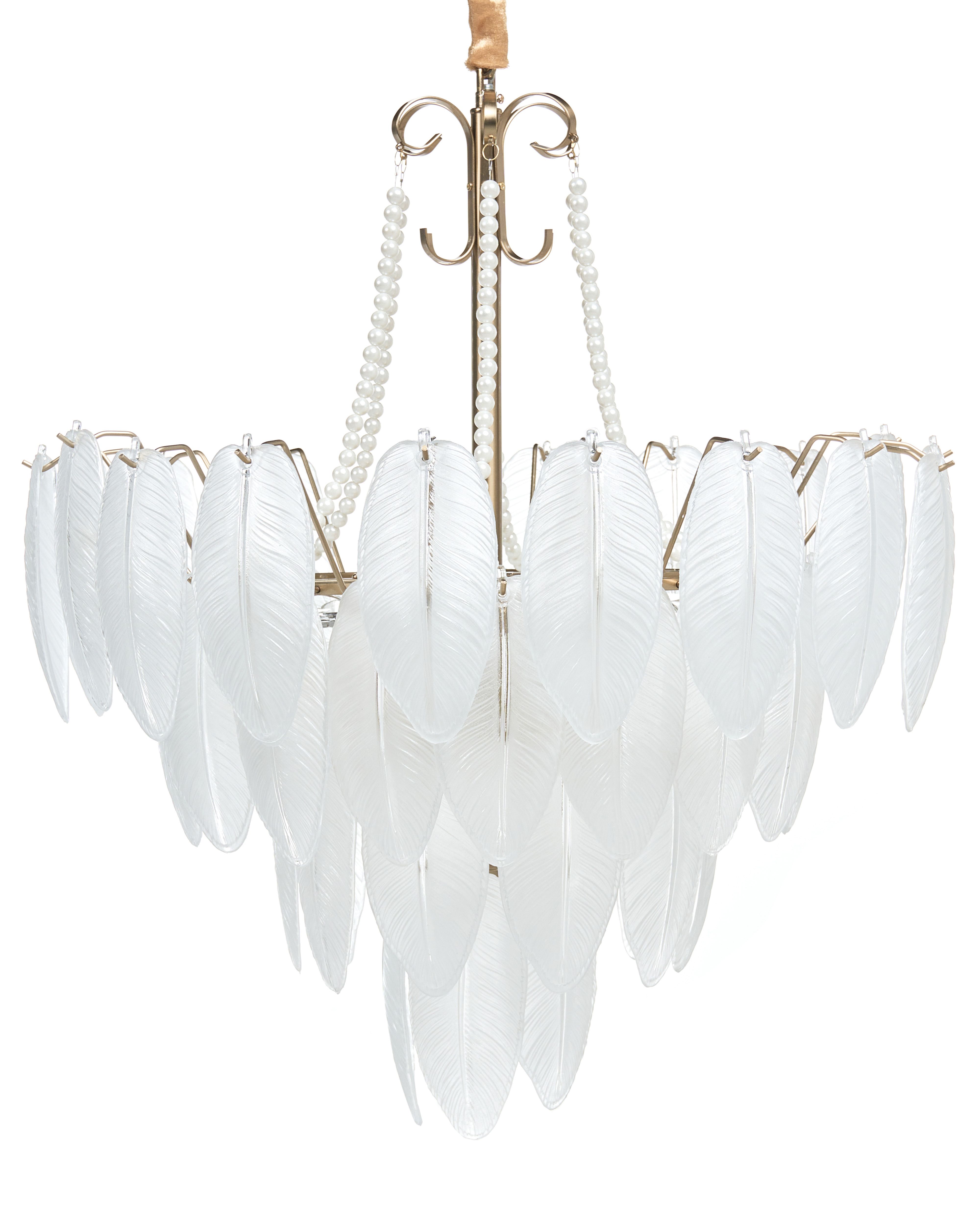 Chandelier YAUCA Glass Brass