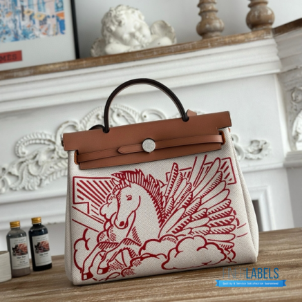 Hermès Herbag Zip 31 Bag | 31x25x10 cm | Luxury Canvas & Leather Shoulder Bag for Women | Spacious Everyday Hermès Tote1:1High-quality replica
