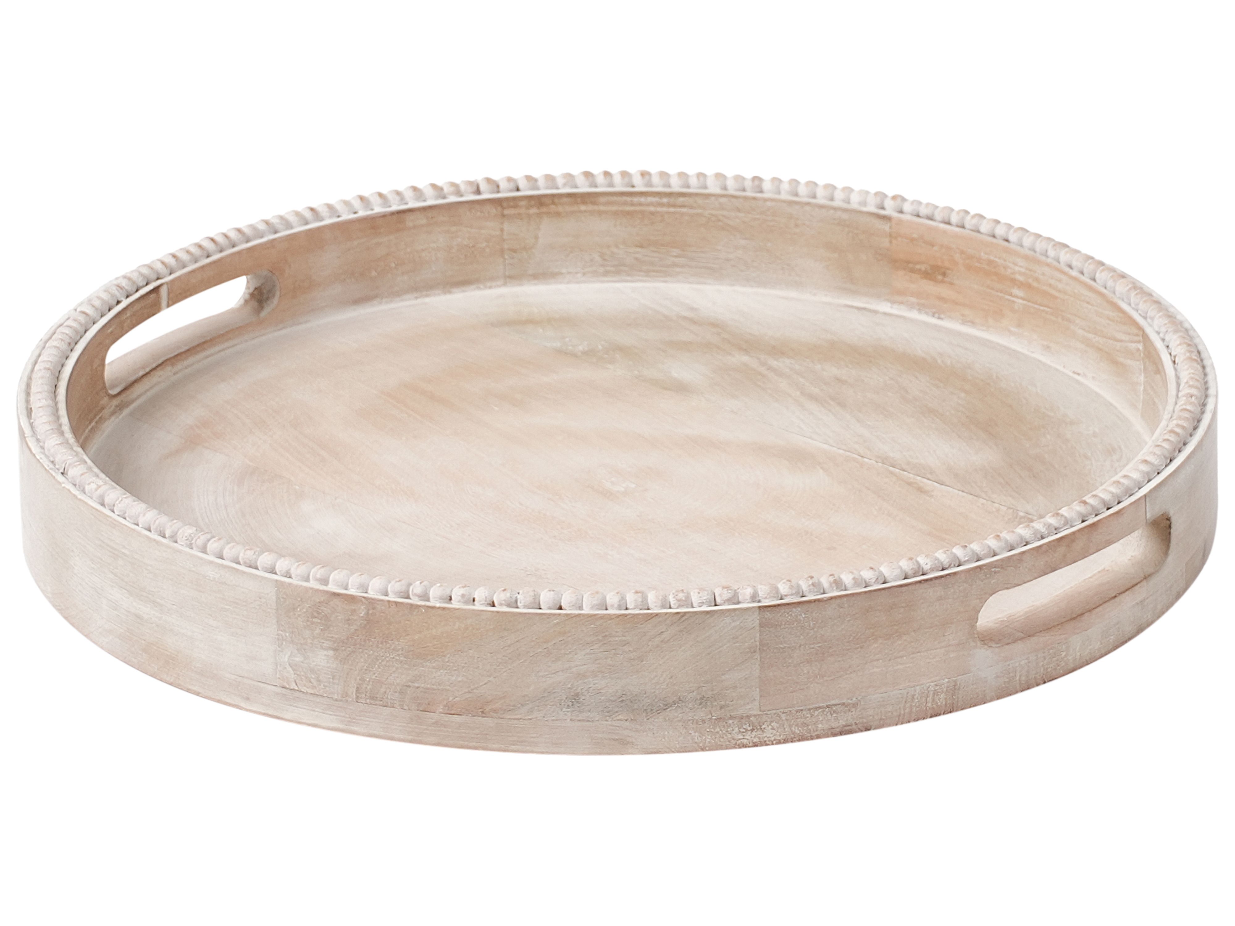 Serving Tray DAMANHUR Mango Wood Light Brown