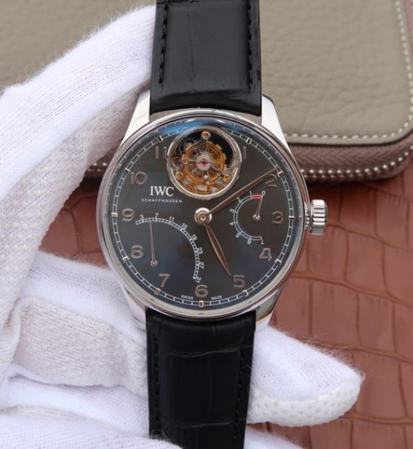 Replica IWC AZ Portuguese Tourbillon IW5046 Black Dial - Top club