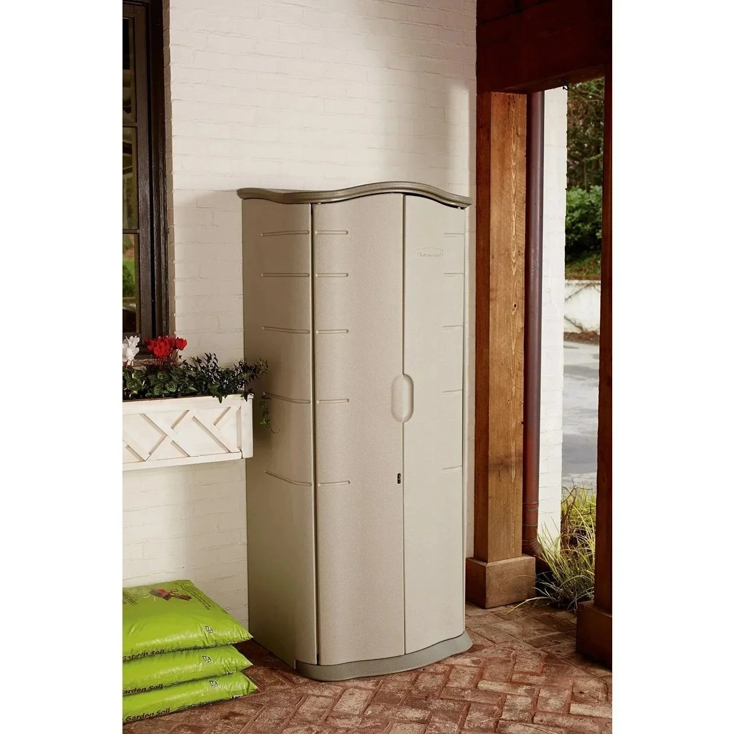 Rubbermaid Vertical Resin Weather Resistant Outdoor Storage Shed - Image 10 Rubbermaid Vertical Resin Weather Resistant Outdoor Storage Shed - Image 10