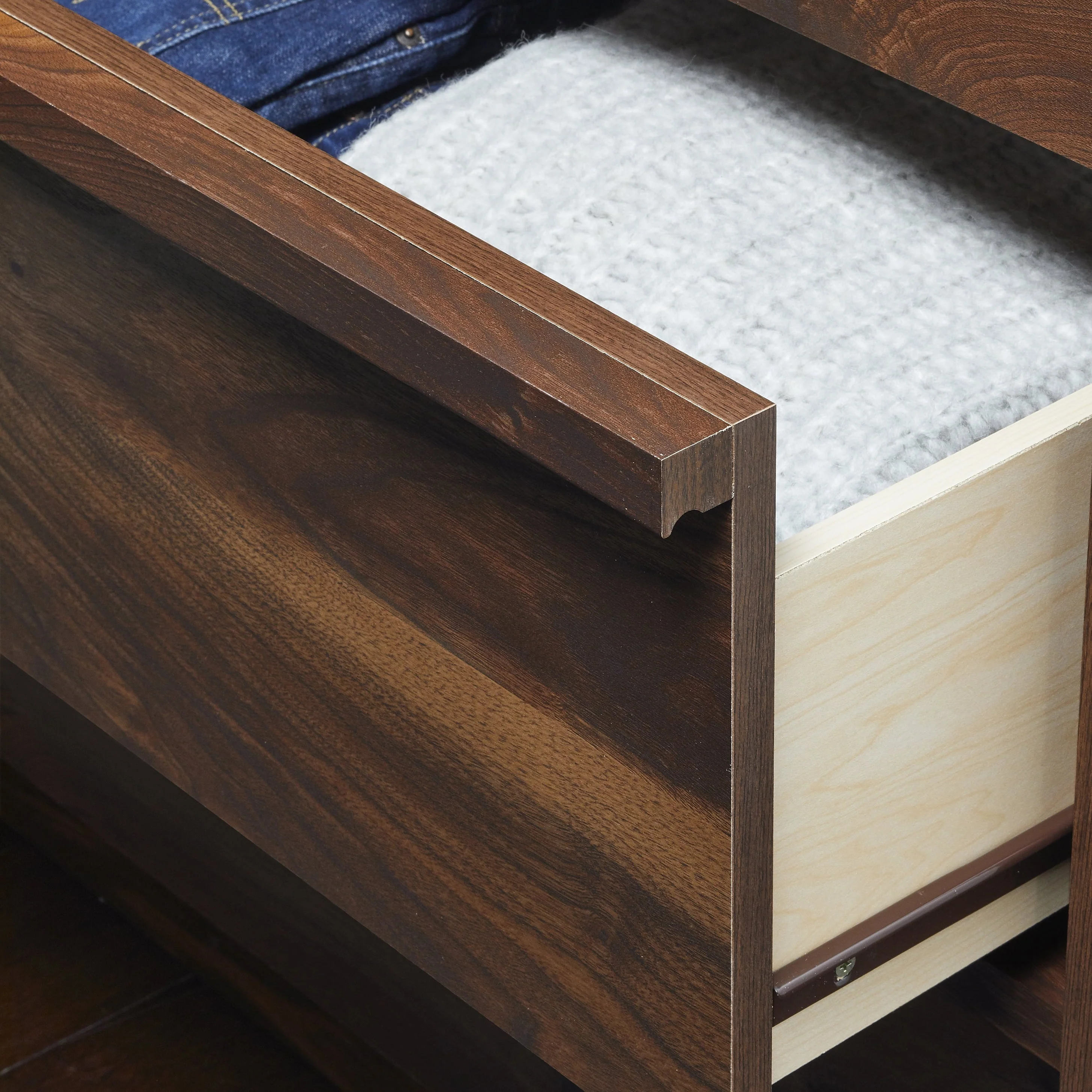 Better Homes and Gardens Montclair 6-Drawer Dresser, Vintage Walnut Finish - Image 6