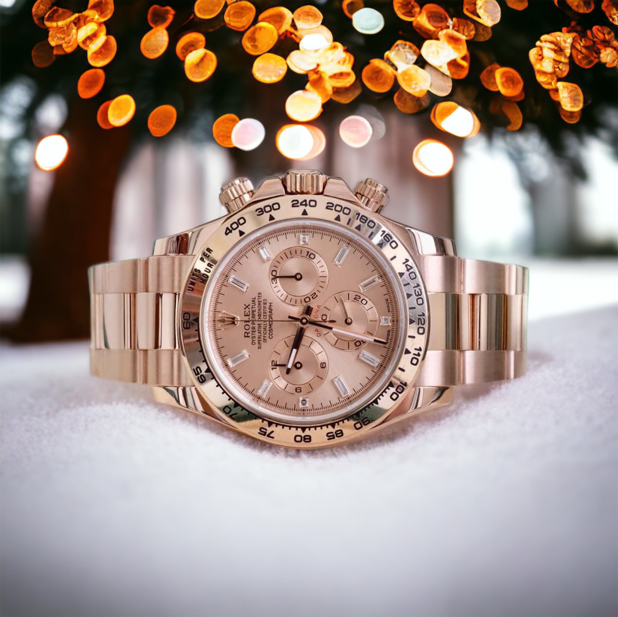 Rolex Daytona 18K Solid Rose Gold Replica Watch 40mm - Elite Watch Atelier