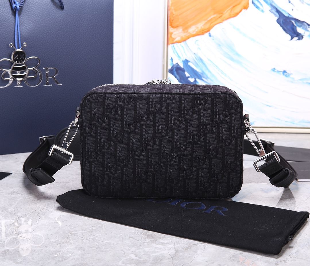 Dior Christian Dior Safari Messenger Bag Black For Women‎ 8.6in/22cm CD 1ESPO206YKY_H10E1:1High-quality replica