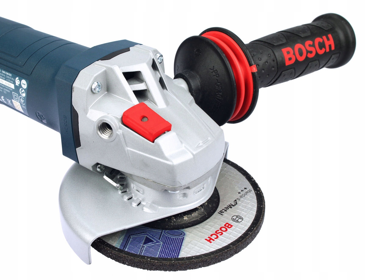 SZLIFIERKA KĄTOWA 1200W GWS 12-125 S BOSCH WALIZKA System mocowania materiału ściernego mocowanie na zacisk