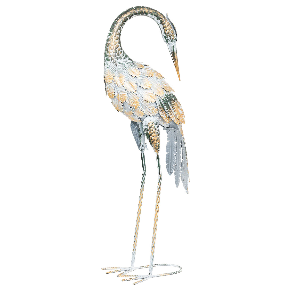 Outdoor heron statue "Howard" Multicolor, H. 73 cm