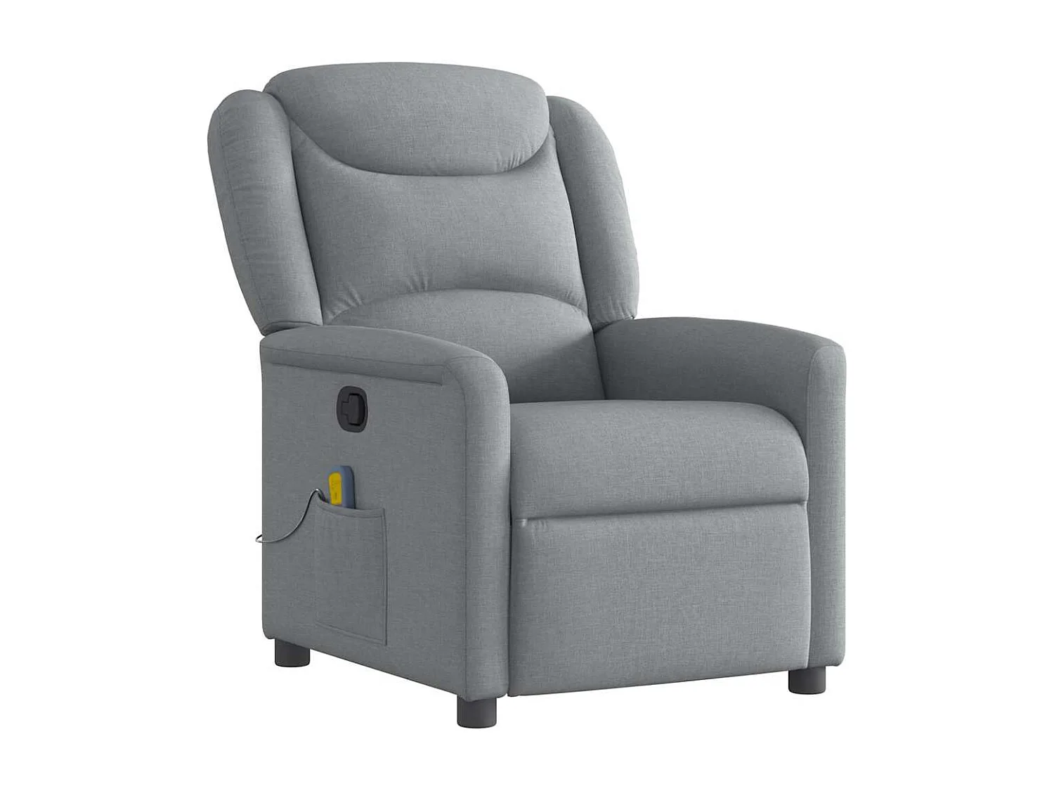 Fauteuil inclinable-Chaise de relax-Fauteuil de Massage Gris clair Tissu SHL1084