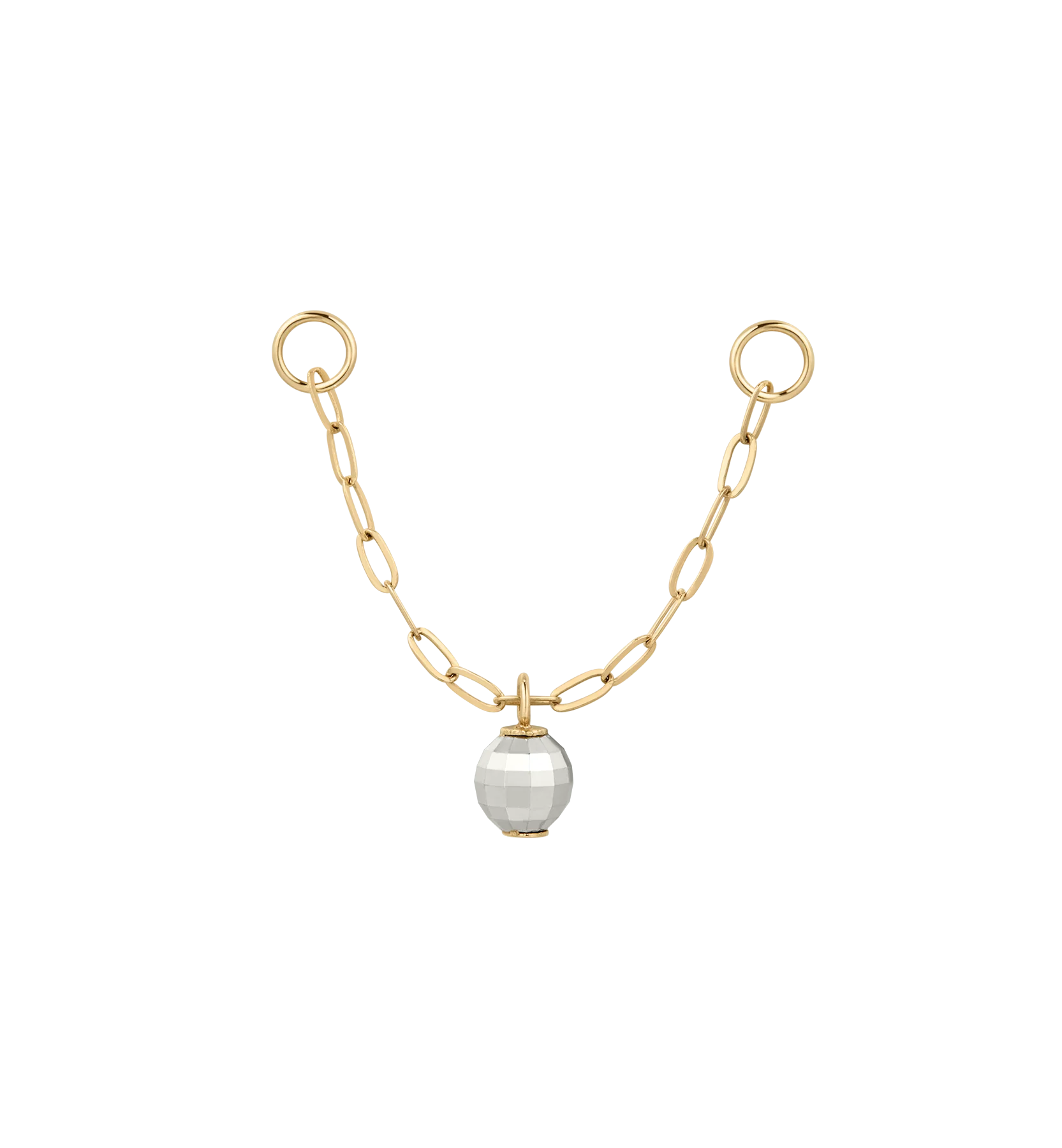 Disco Inferno Chain Piercing Charm 14K