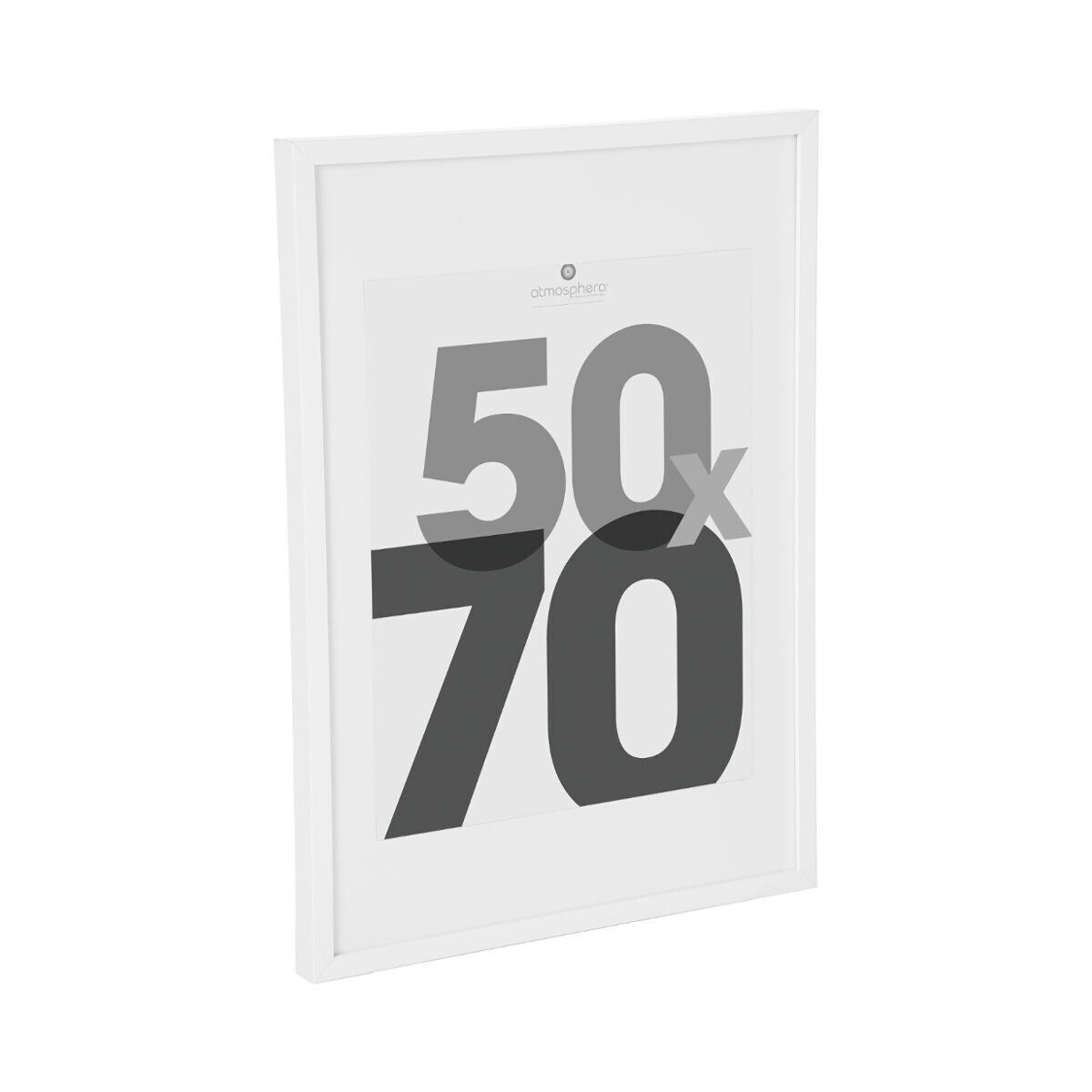 Wooden photo frame"Eva" White, 50x70 cm