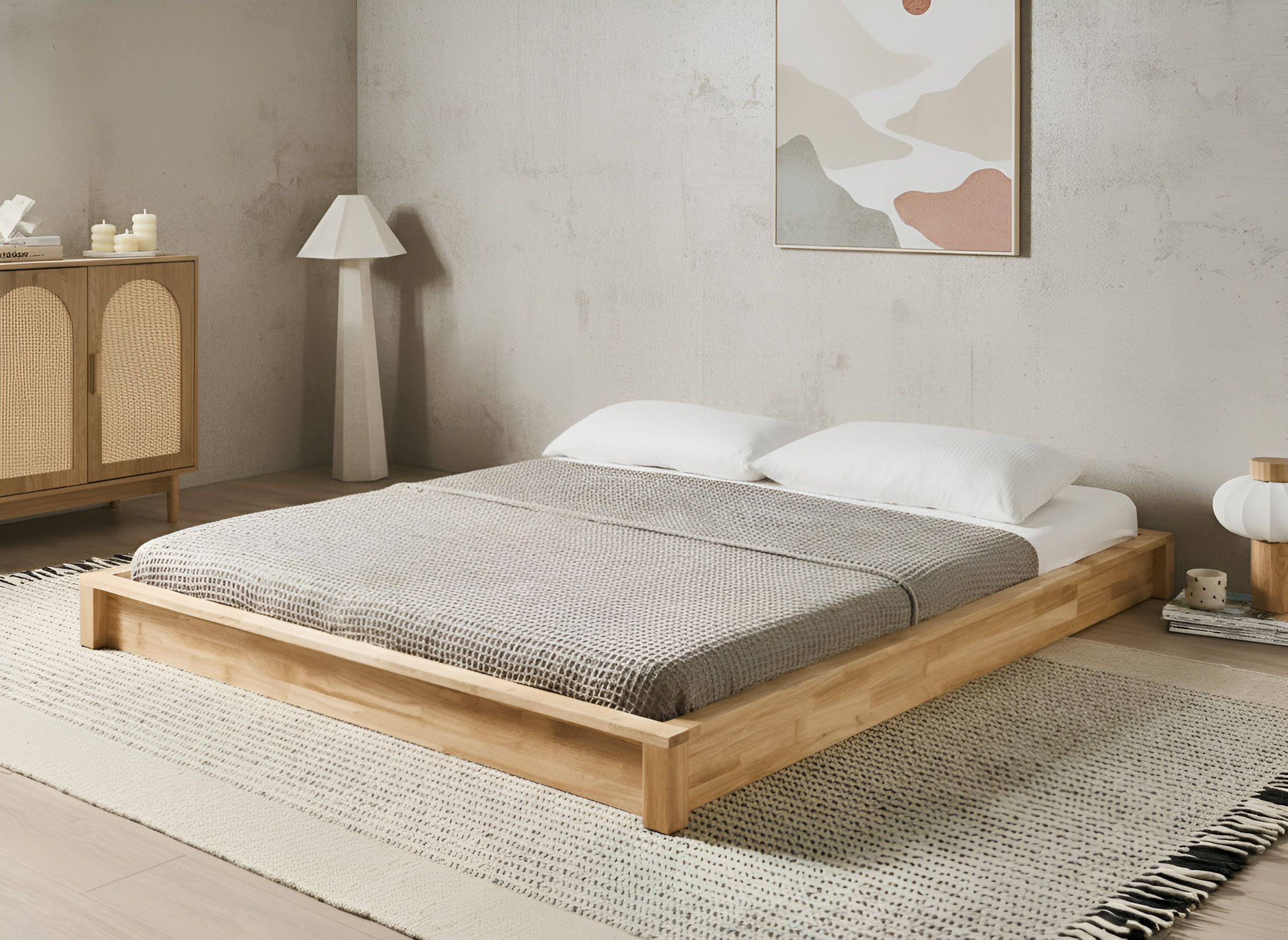 Bed without Headboard Wood ANTRAS 180 x 200 cm (EU Super King) Light Brown