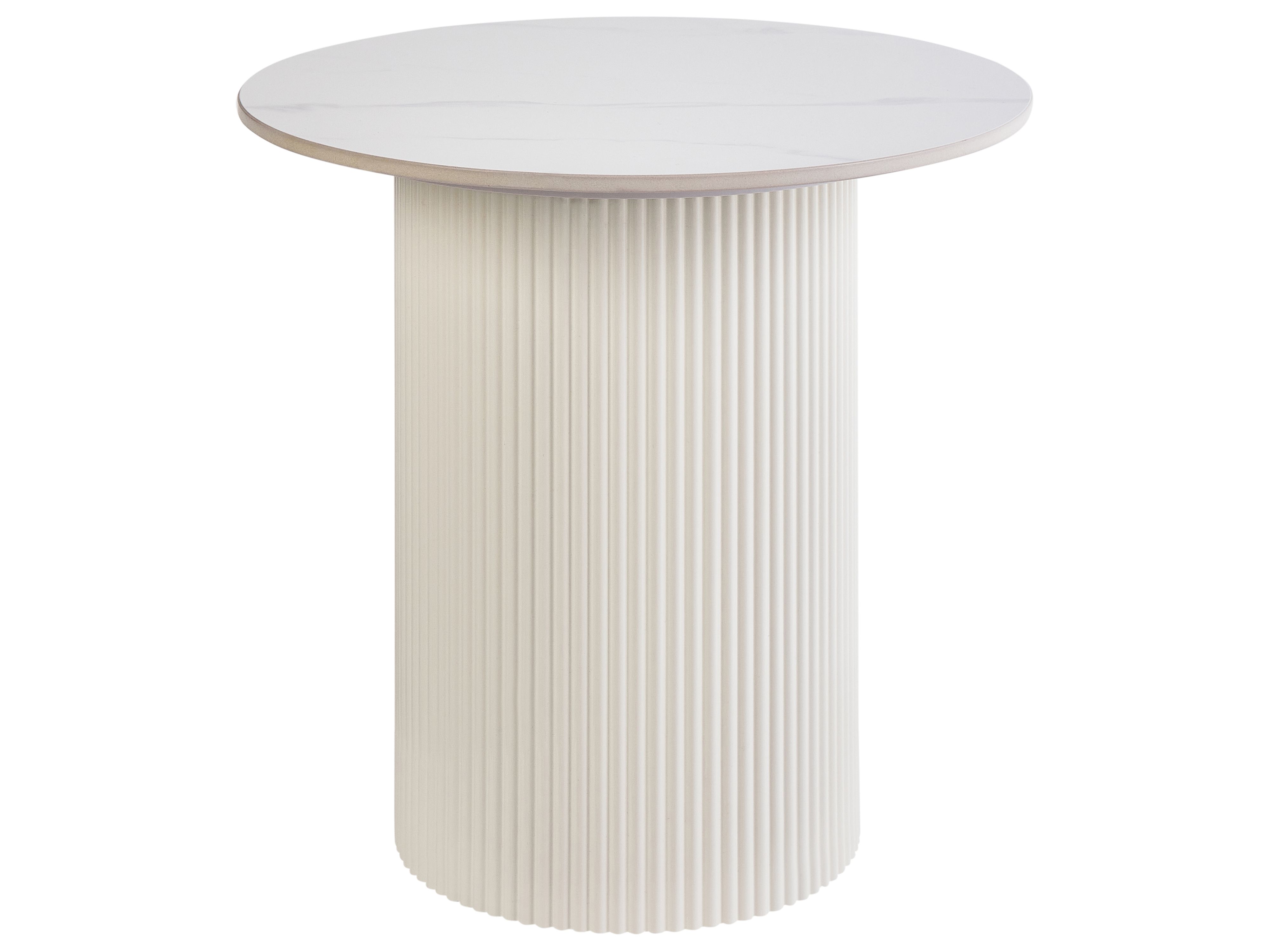 Side Table LEONA Ceramic Light Beige