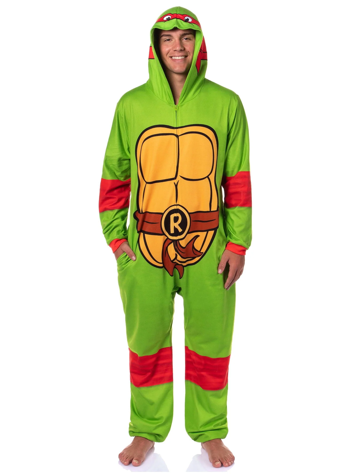 Teenage Mutant Ninja Turtles Mens' Adult Hooded Union Suit TMNT Character 1PC Costume Sleep Pajama Lounge - Image 9 Teenage Mutant Ninja Turtles Mens' Adult Hooded Union Suit TMNT Character 1PC Costume Sleep Pajama Lounge - Image 9