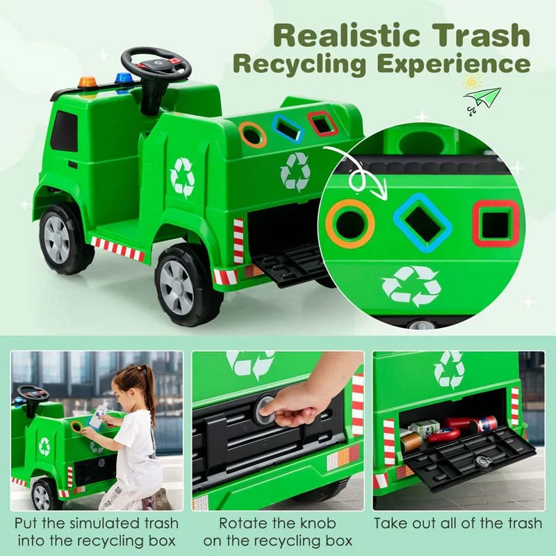 Eletriclife 12V Recycling Garbage Truck Electric Ride On Toy Remote