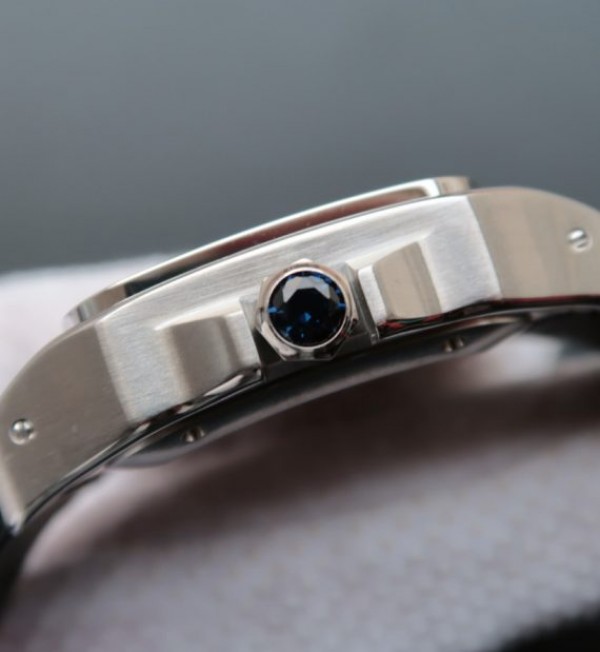 Replica Cartier V6 Santos 100 W20106X8 36mm White Dial Black Leather Strap A2824 - Top club