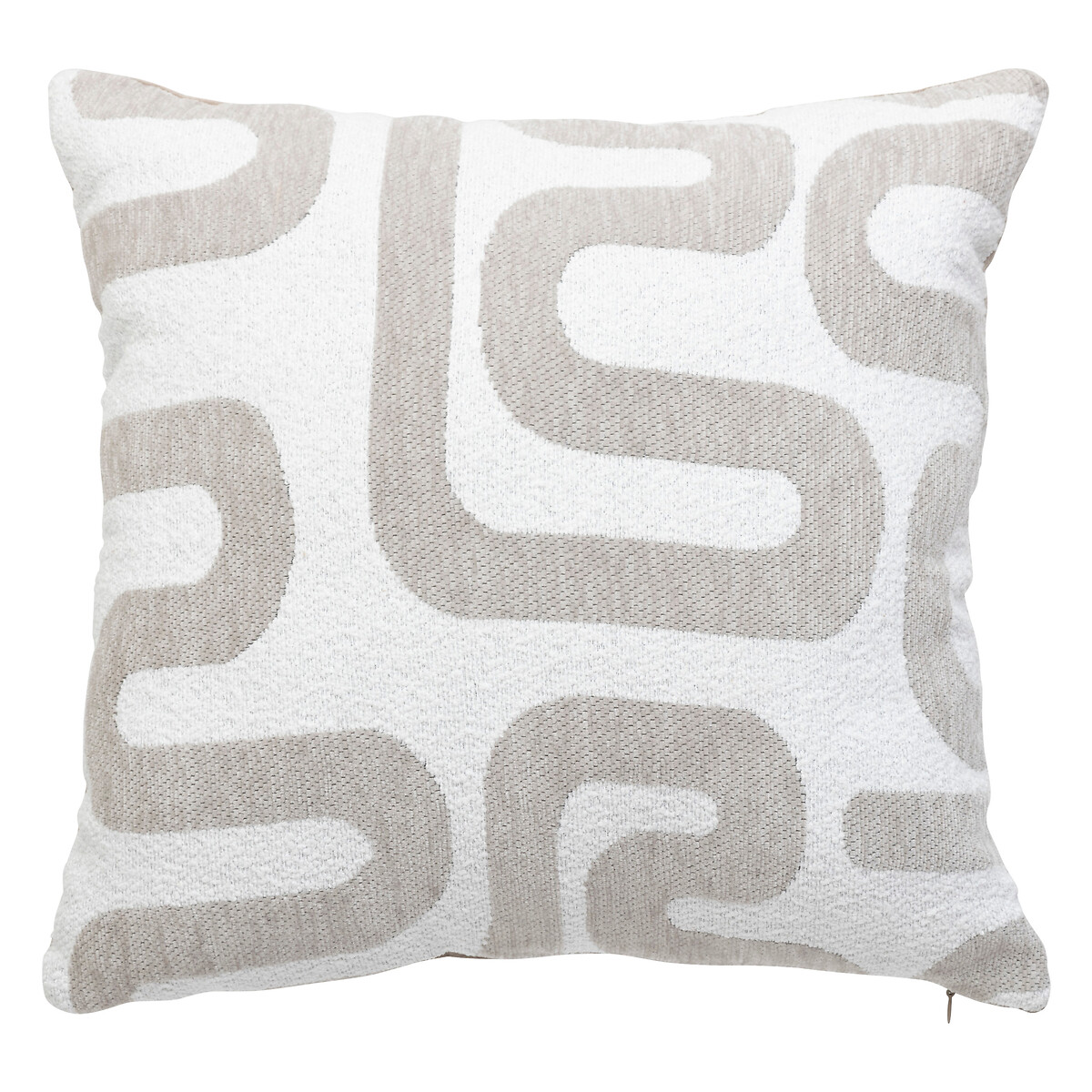 Jacquard cushion "Safina" Beige Linen, 40x40 cm