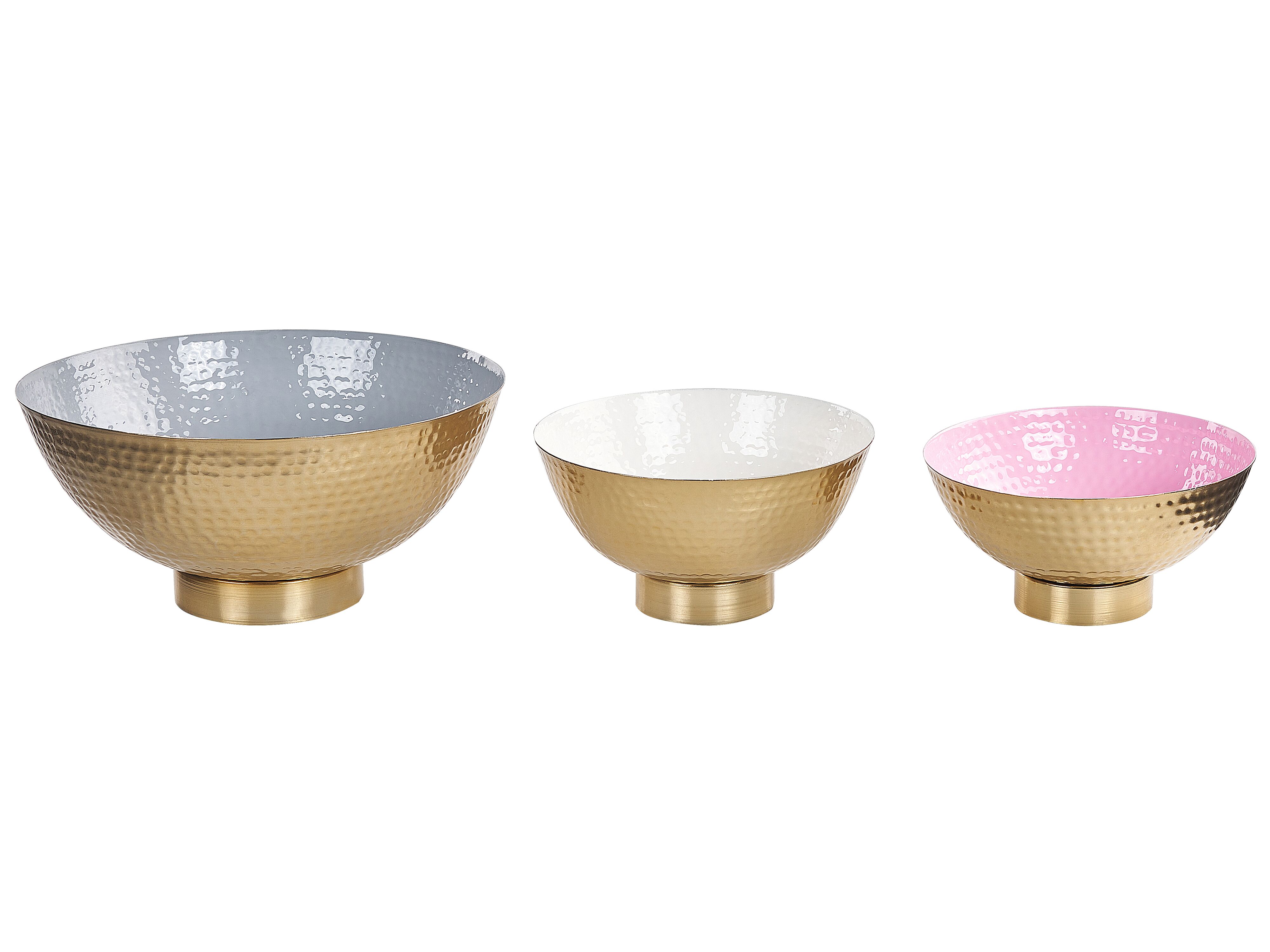 Set of 3 Bowls BARU Metal Gold