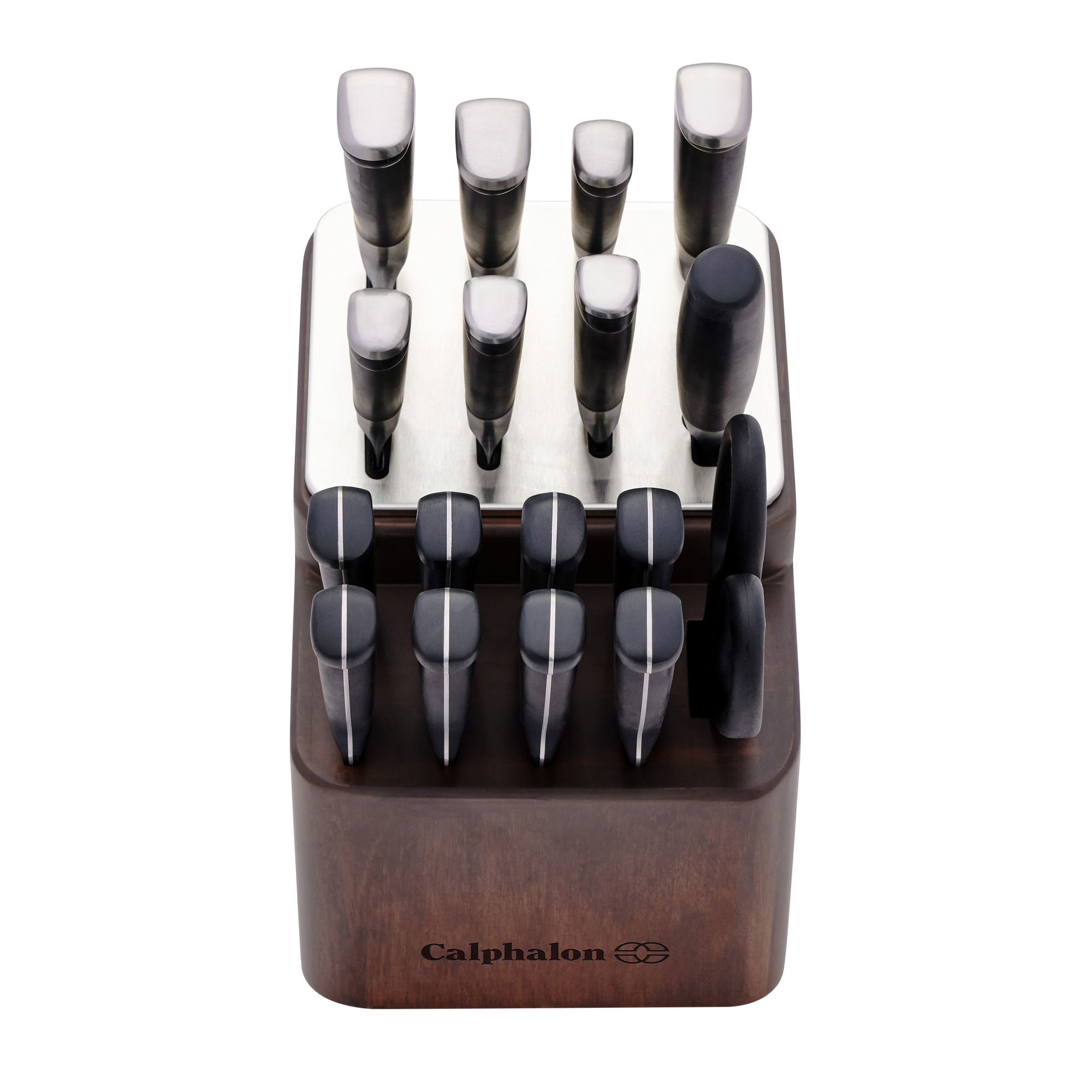 Calphalon Premier SharpIN Knife Set with Sharpening Knife Block, 18-piece Carbon Steel Kitchen Knife Set