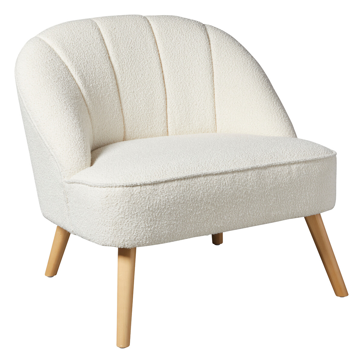 Armchair "Naova" Boucl&eacute;, White, 1 seat