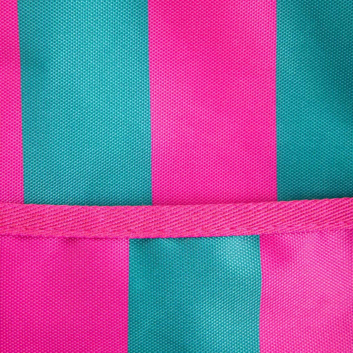 Torba termiczna typu shopper RAYAS w różowo-turkusowe paski 48x14x35cm