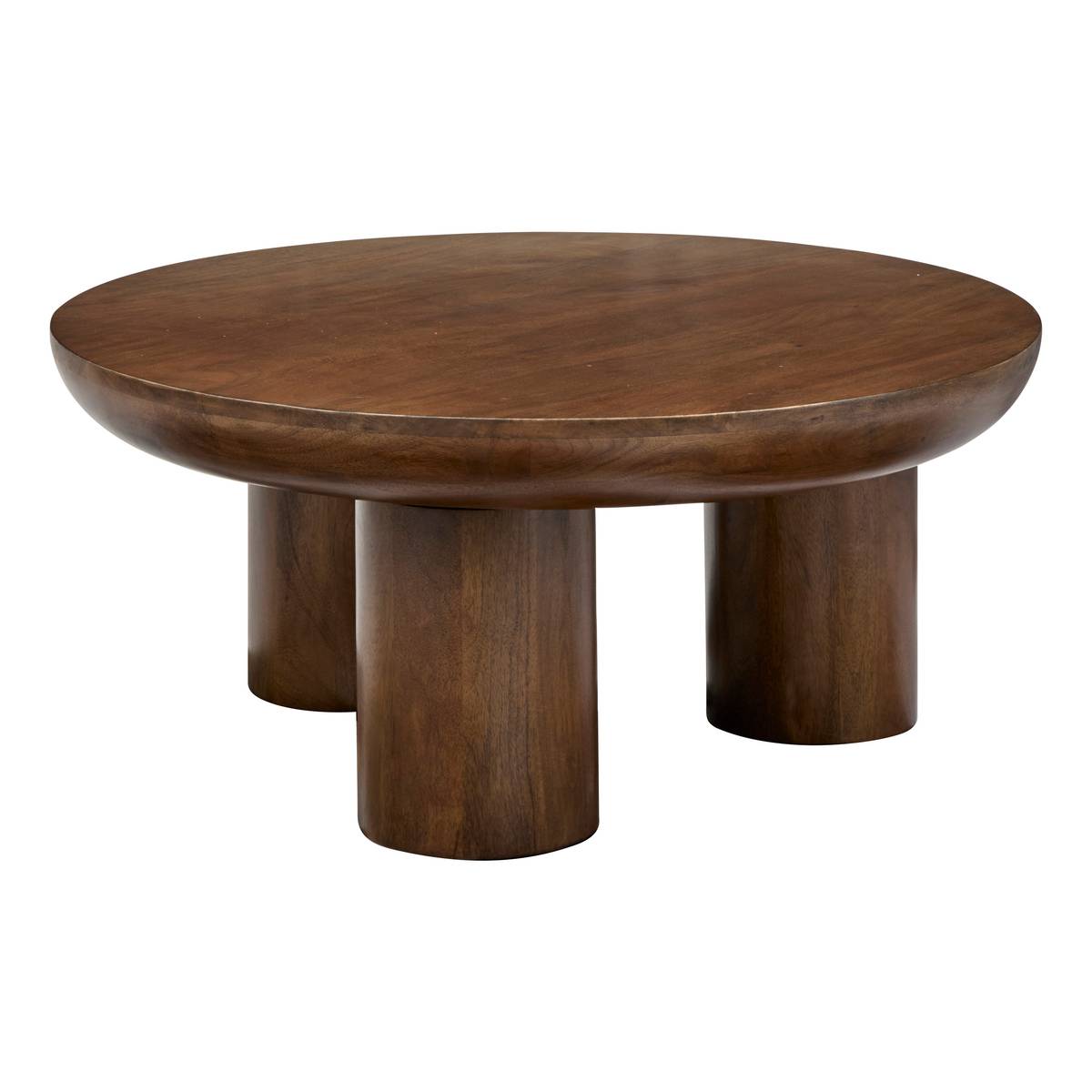 Coffee Table "Stambh" Brown, &Oslash; 90 cm