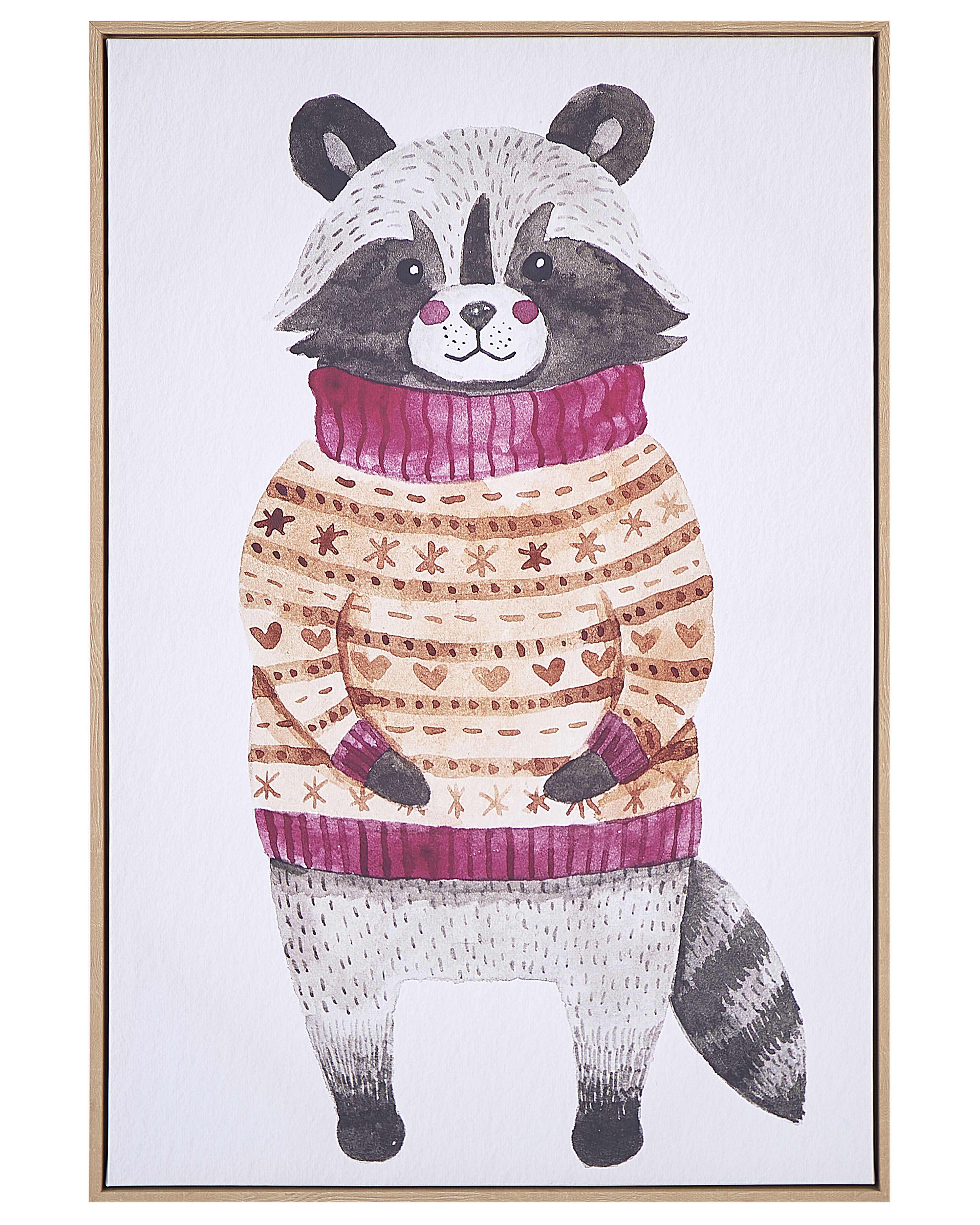 Canvas CAMPLI Animal Motif 63 x 99 cm Grey
